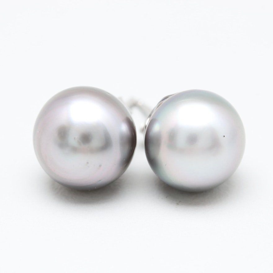 Sterling Silver Cultured Pearl Stud Earrings