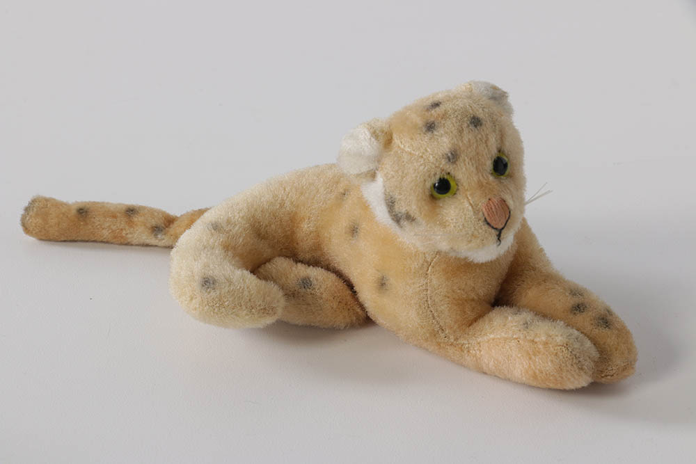 Vintage Steiff "Coco" Baboon and R. Dakin Leopard Stuffed Animals