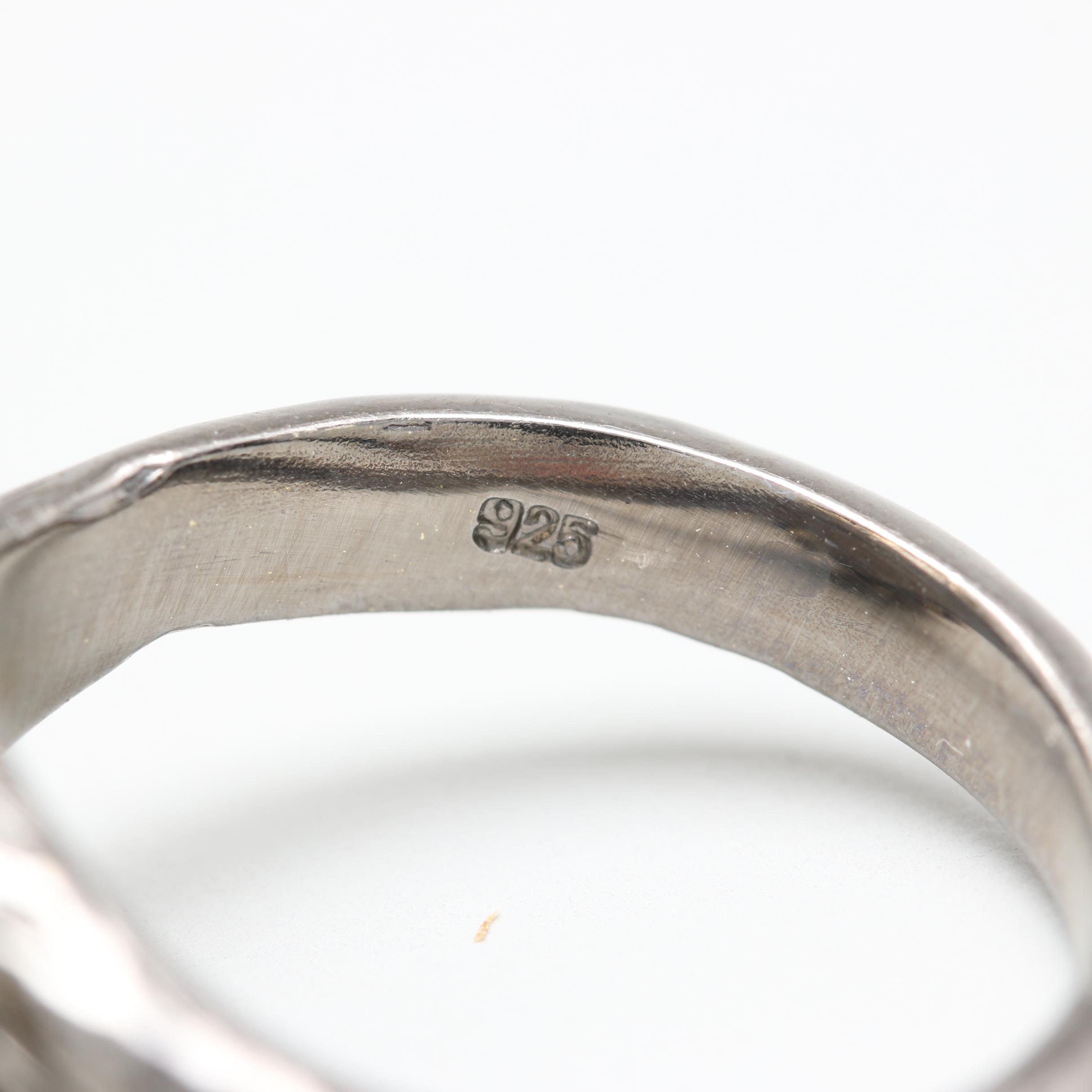 Sterling Silver Aquamarine and Rhodolite Garnet Ring