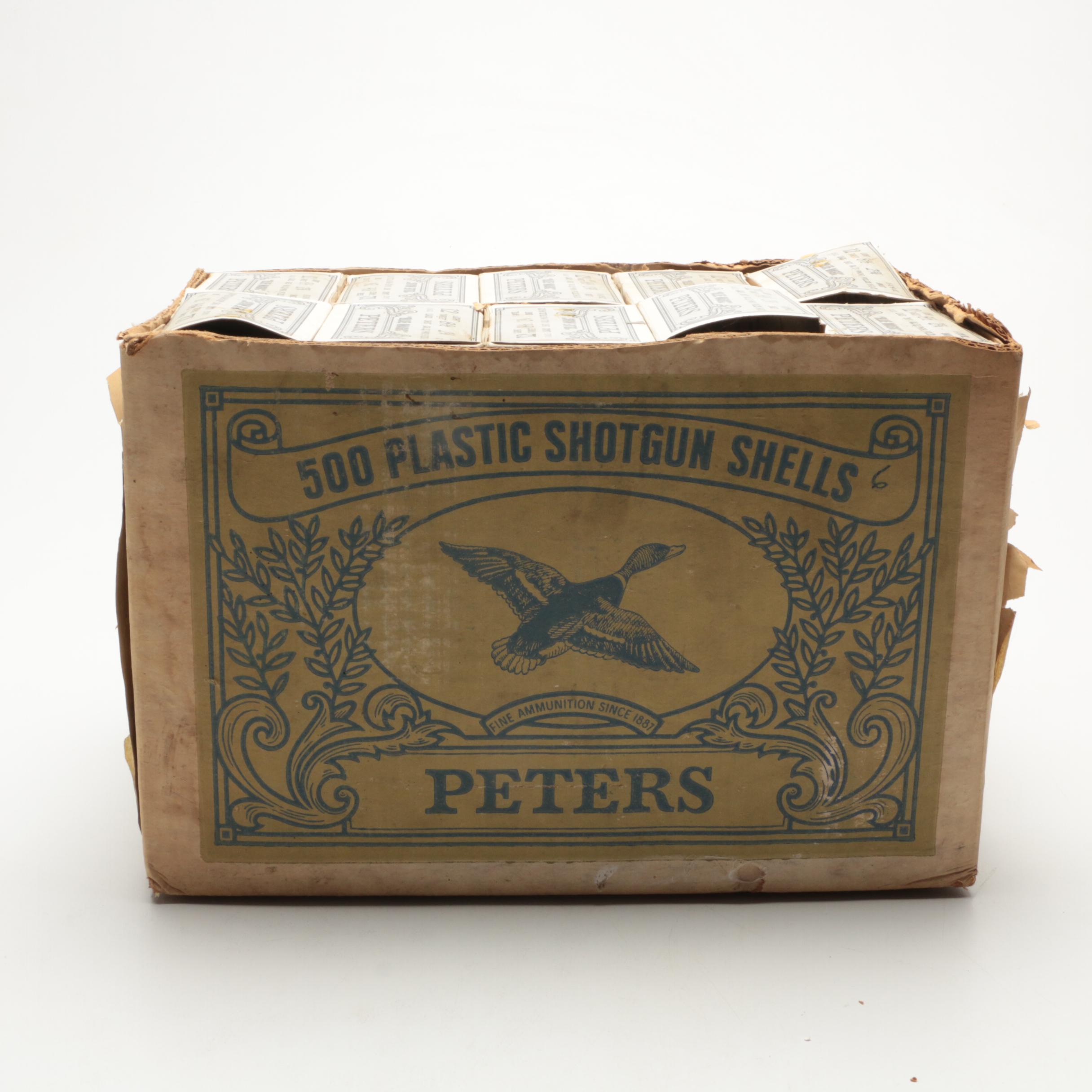Box of Empty Peters "Blue Magic" Shotgun Shell Boxes