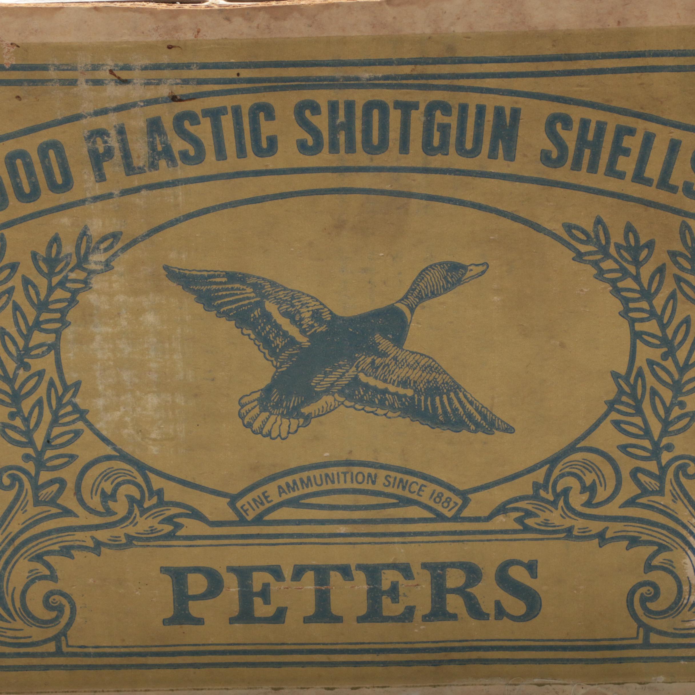 Box of Empty Peters "Blue Magic" Shotgun Shell Boxes