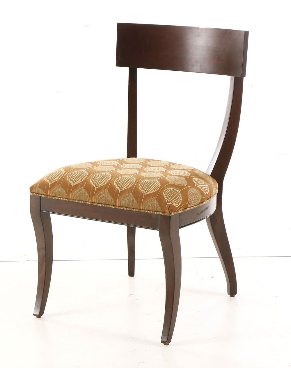 Ethan Allen Upholstered "Klismos" Dining Chairs