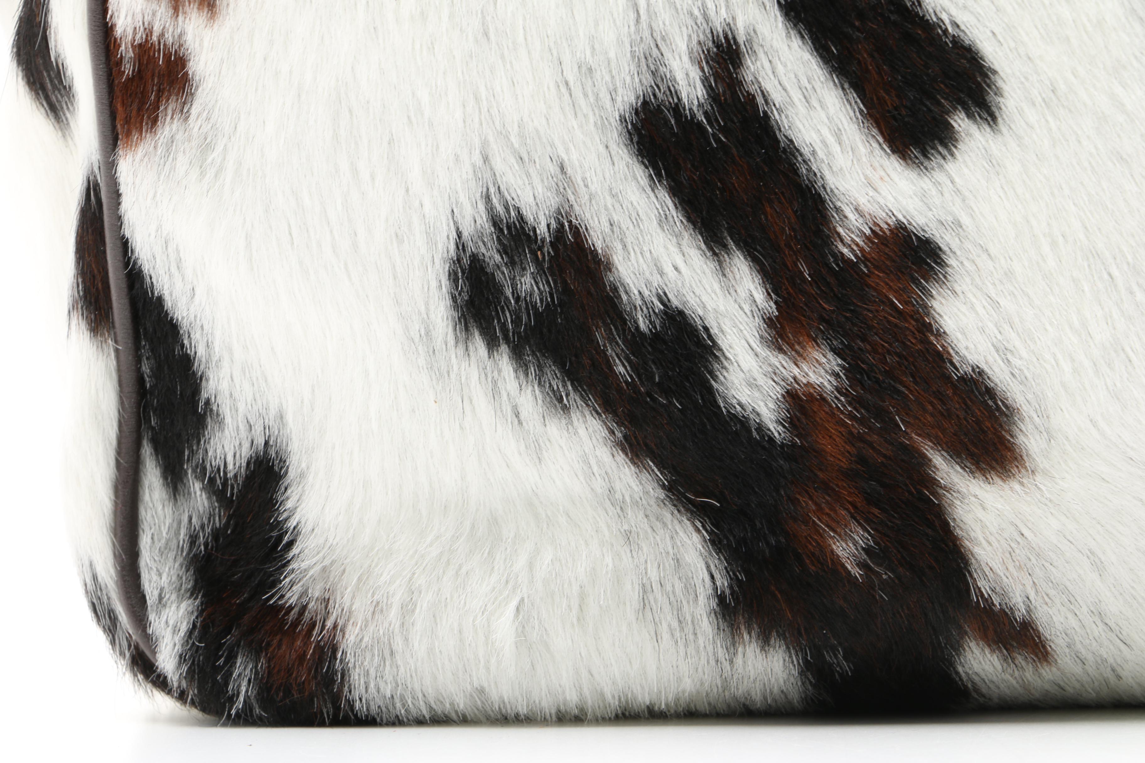 Mark and Graham Italian Leather and Pony Hair Tote Bag