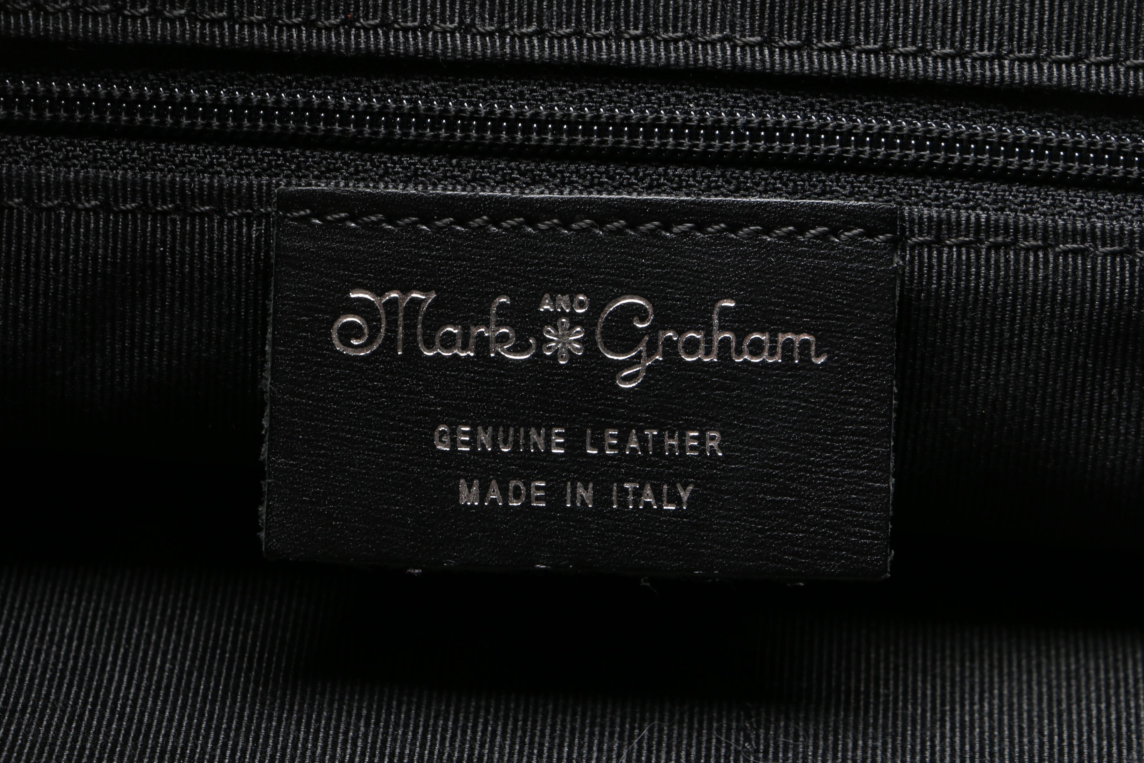 Mark and Graham Italian Leather and Pony Hair Tote Bag