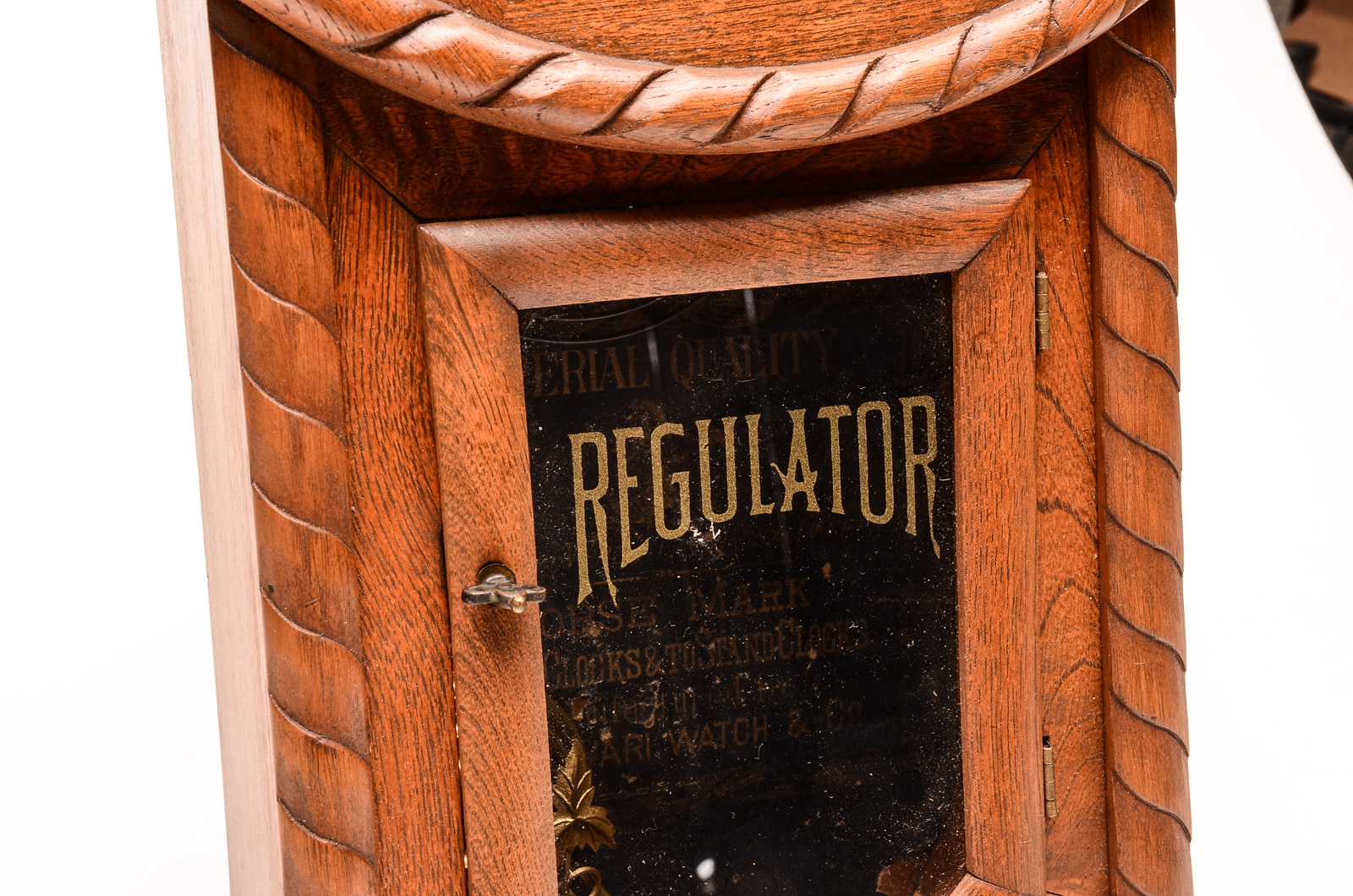 Vintage Japanese Regulator Wall Clock by the Owari Clock Co.