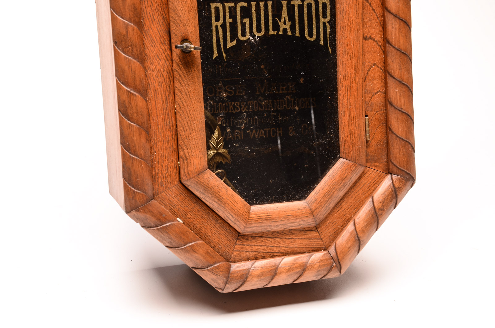 Vintage Japanese Regulator Wall Clock by the Owari Clock Co.