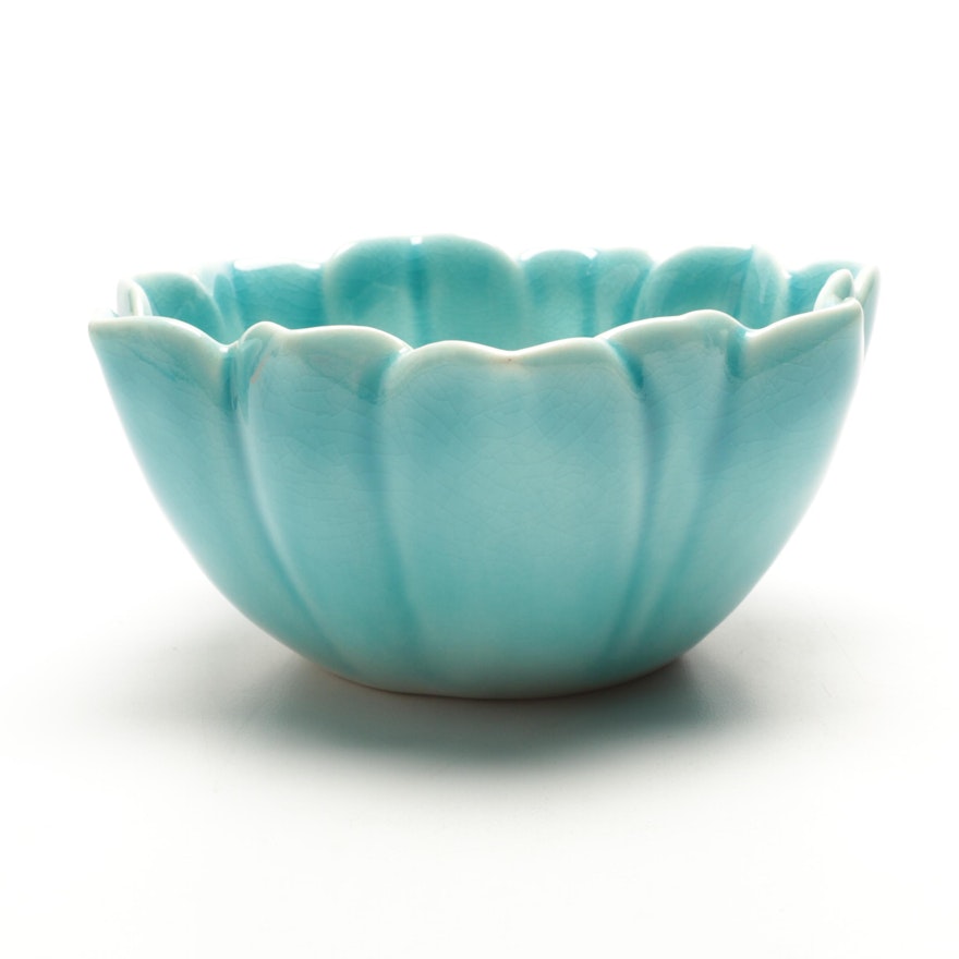 1945 Rookwood Pottery Blue Lotus Bowl