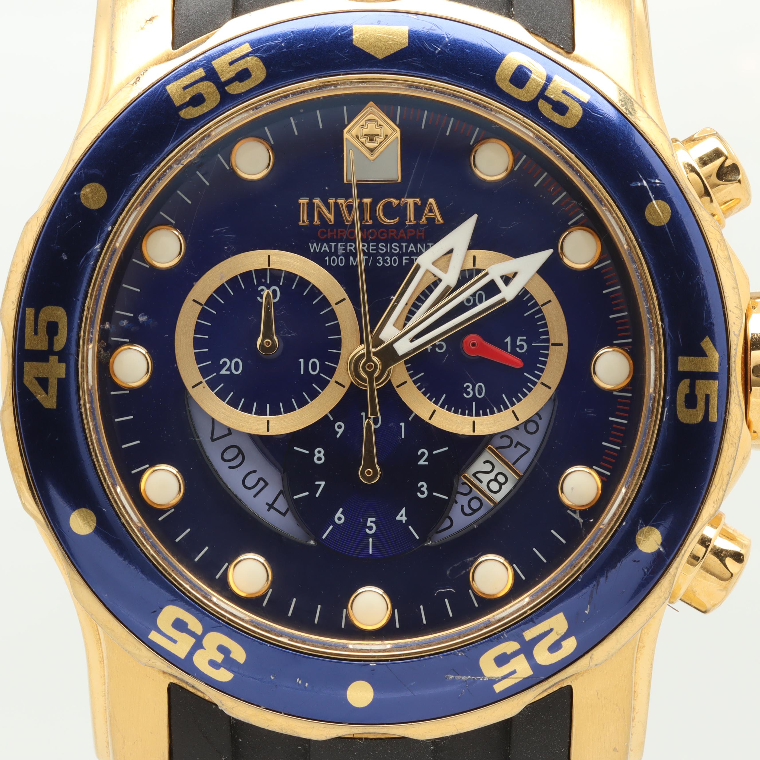 Invicta Pro Diver Model 6983 Stainless Steel Chronograph Watch