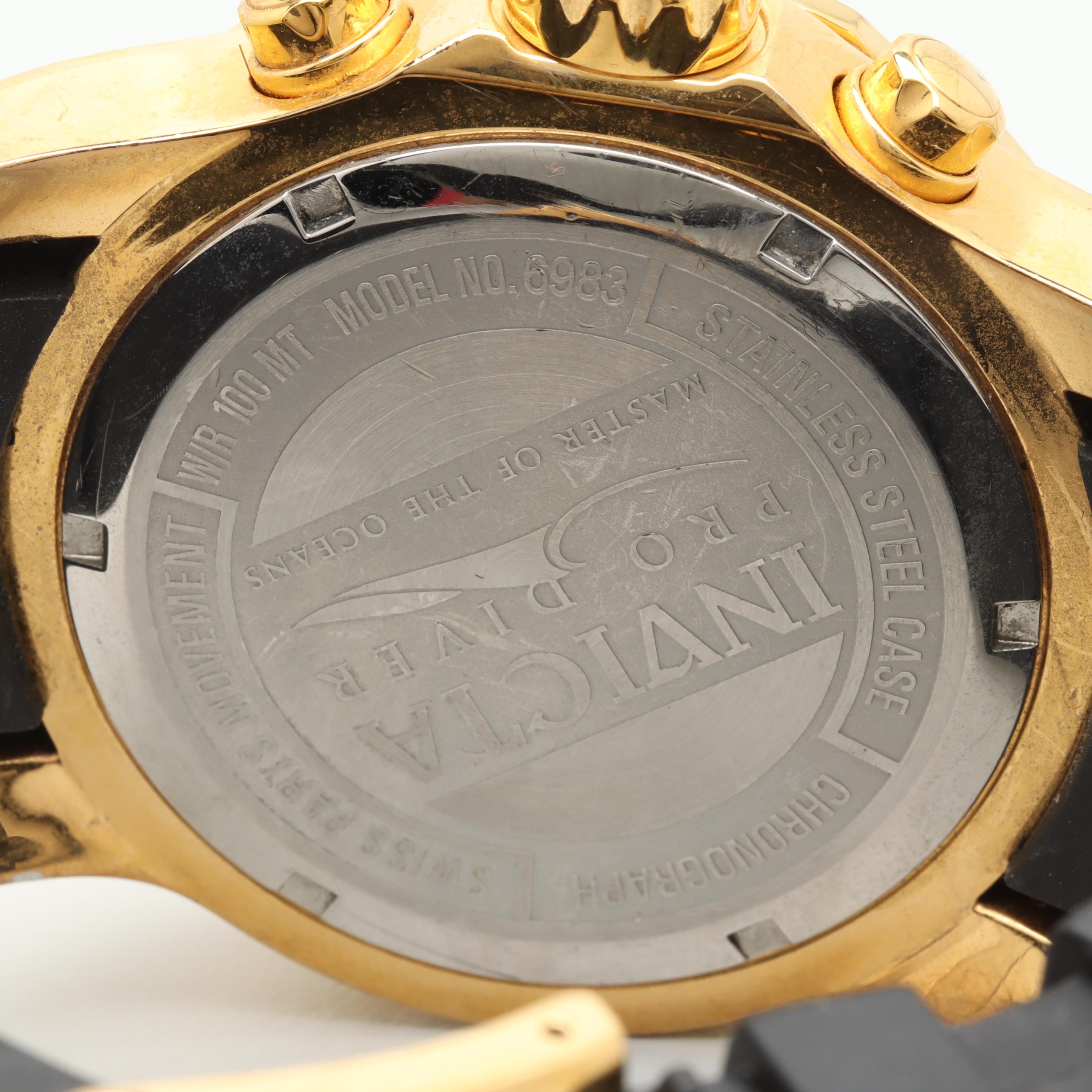 Invicta Pro Diver Model 6983 Stainless Steel Chronograph Watch