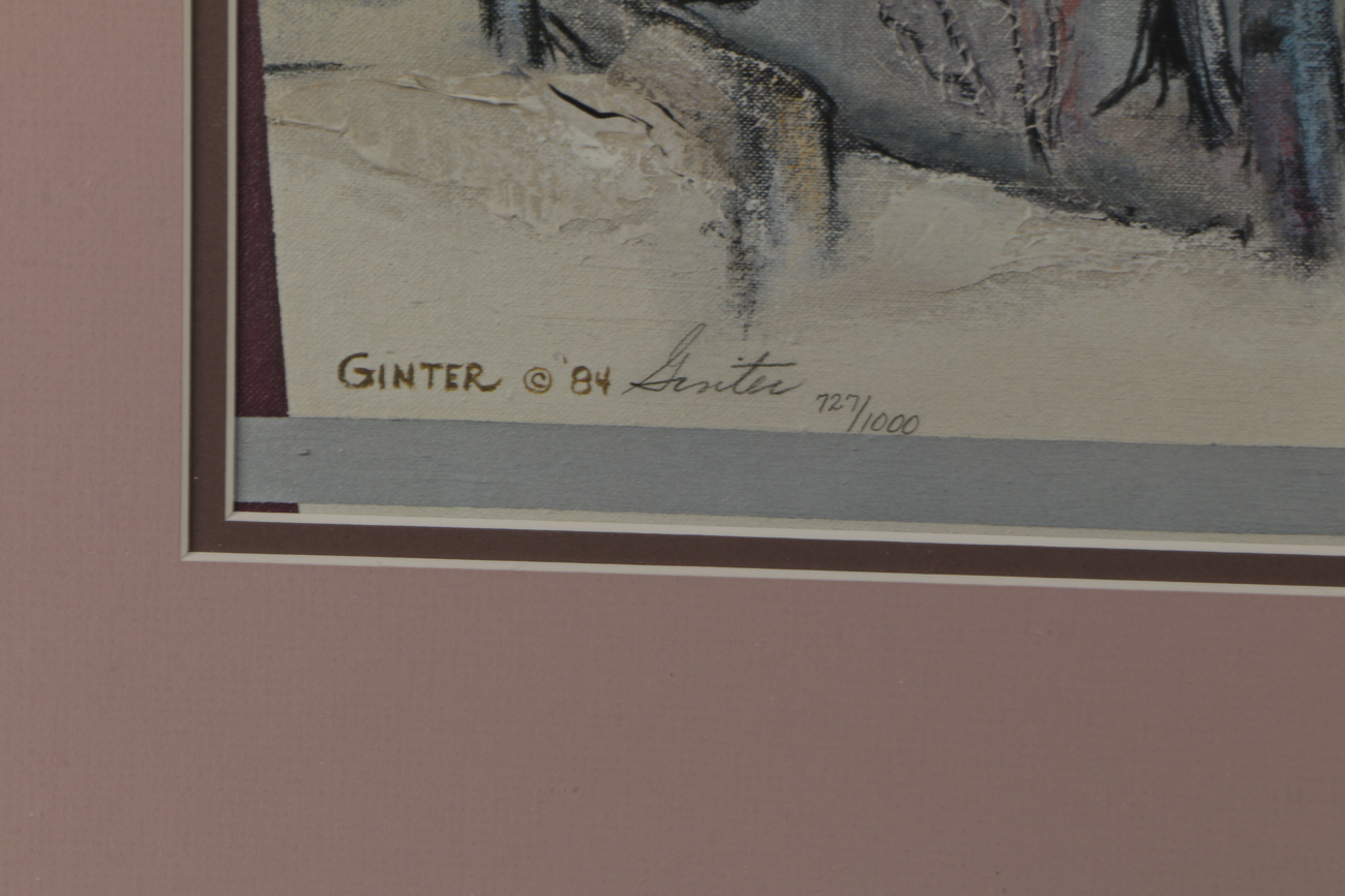 Mary Ginter Limited Edition Offset Lithograph "Aspenfrost"