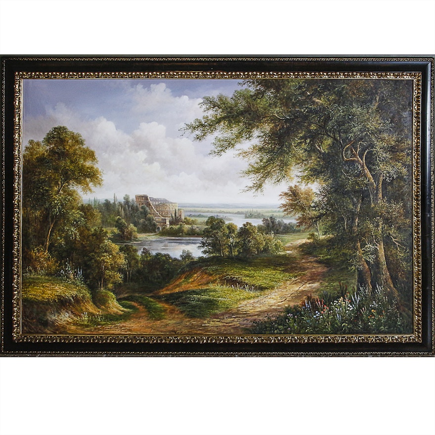 Large Oil Landscape Painting