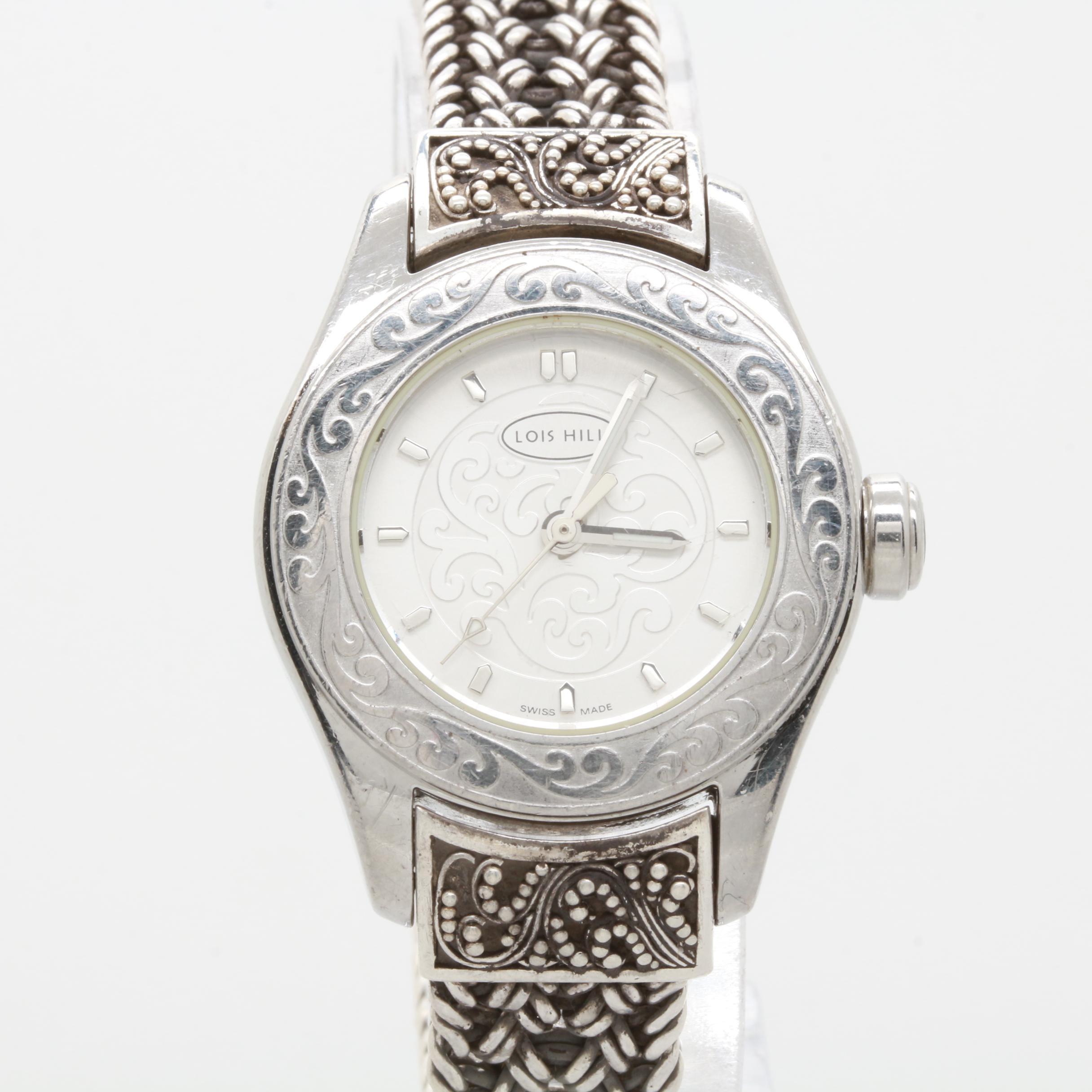 Lois Hill Swiss Quartz Stainless Steel and Sterling Silver Analog Watch