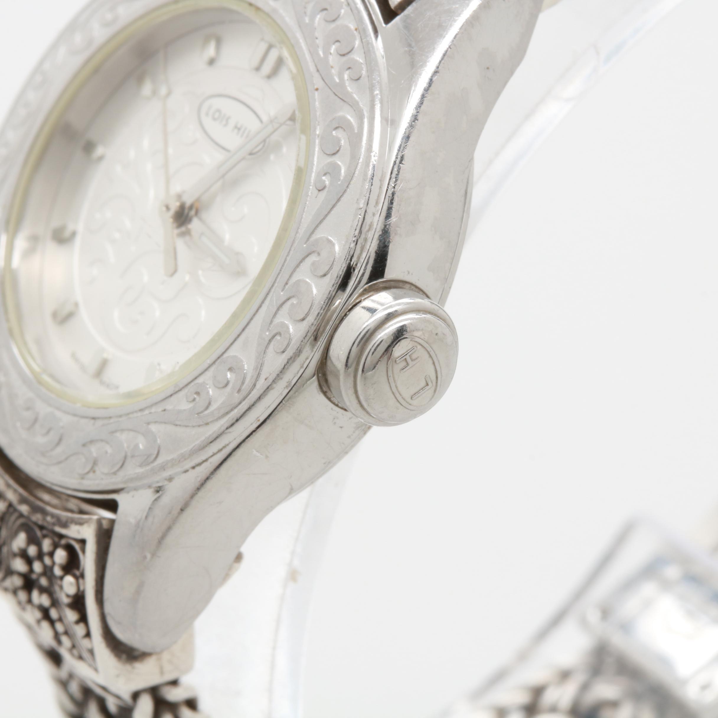 Lois Hill Swiss Quartz Stainless Steel and Sterling Silver Analog Watch