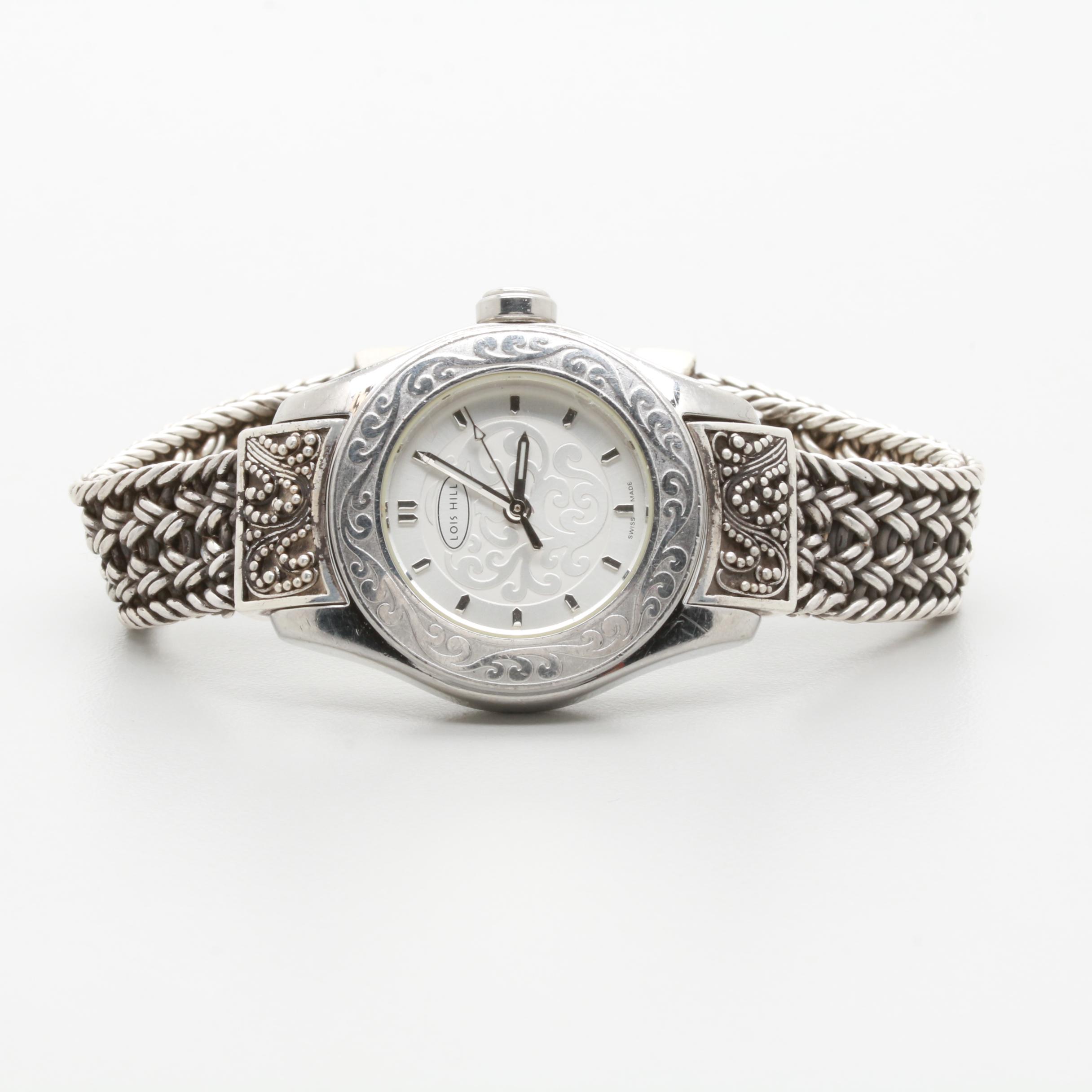 Lois Hill Swiss Quartz Stainless Steel and Sterling Silver Analog Watch