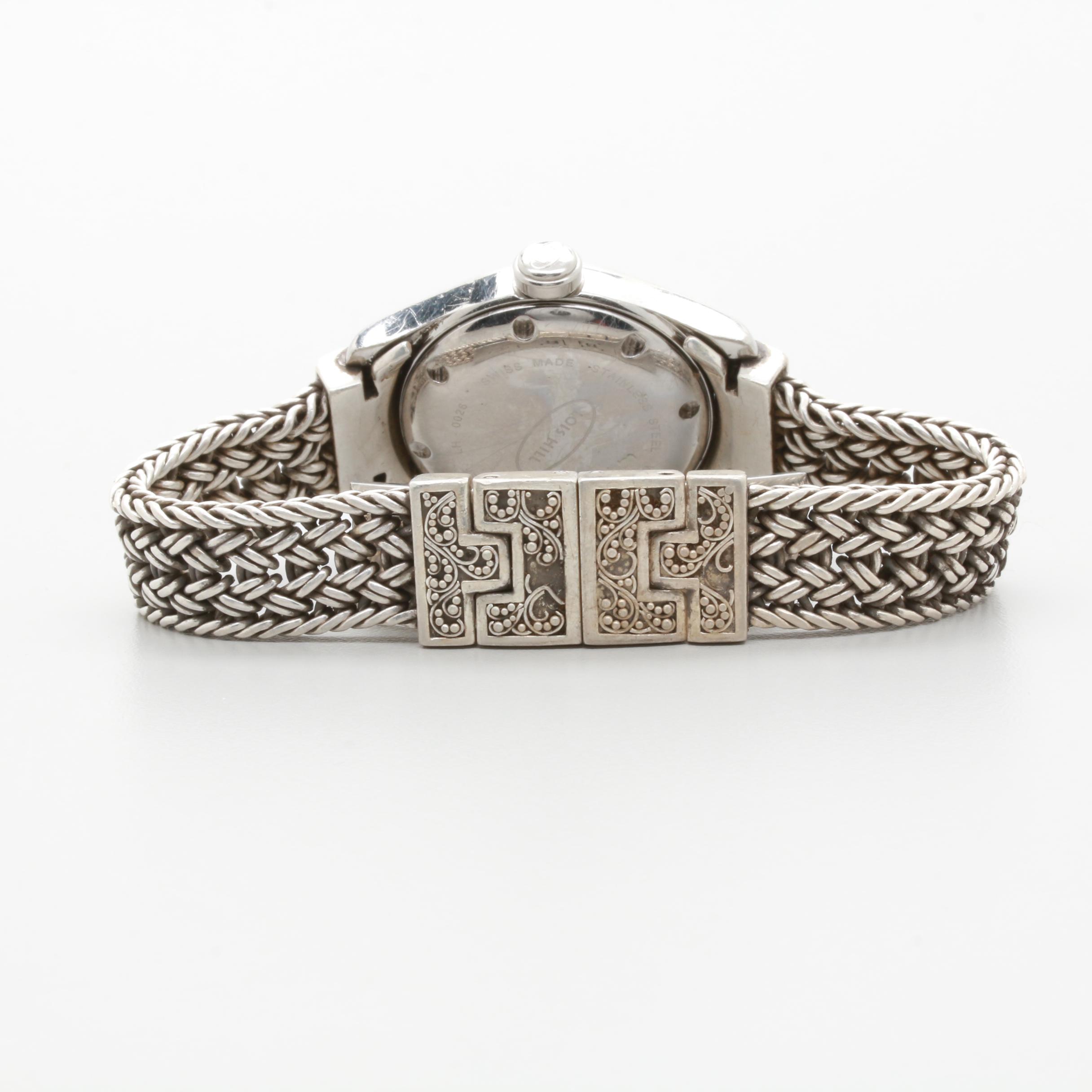 Lois Hill Swiss Quartz Stainless Steel and Sterling Silver Analog Watch