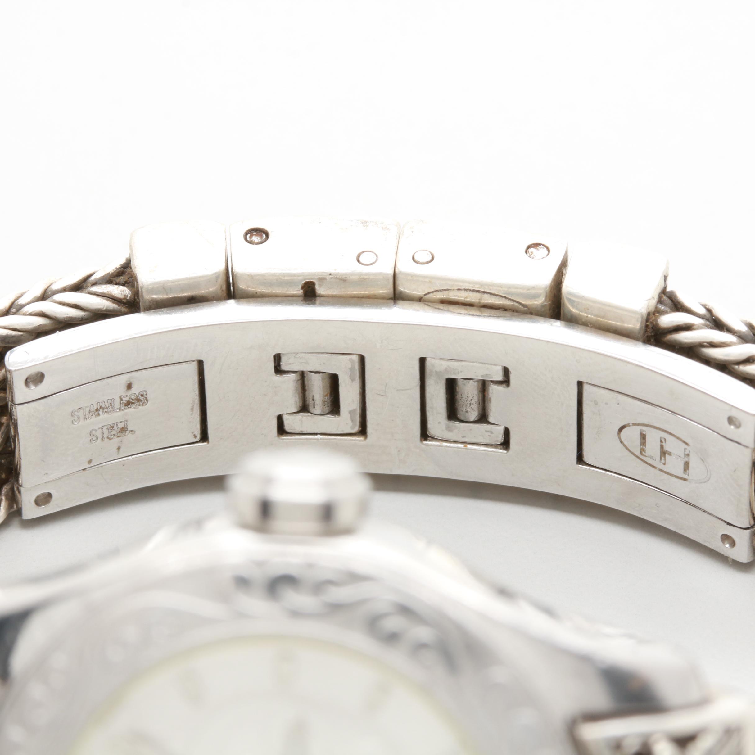 Lois Hill Swiss Quartz Stainless Steel and Sterling Silver Analog Watch