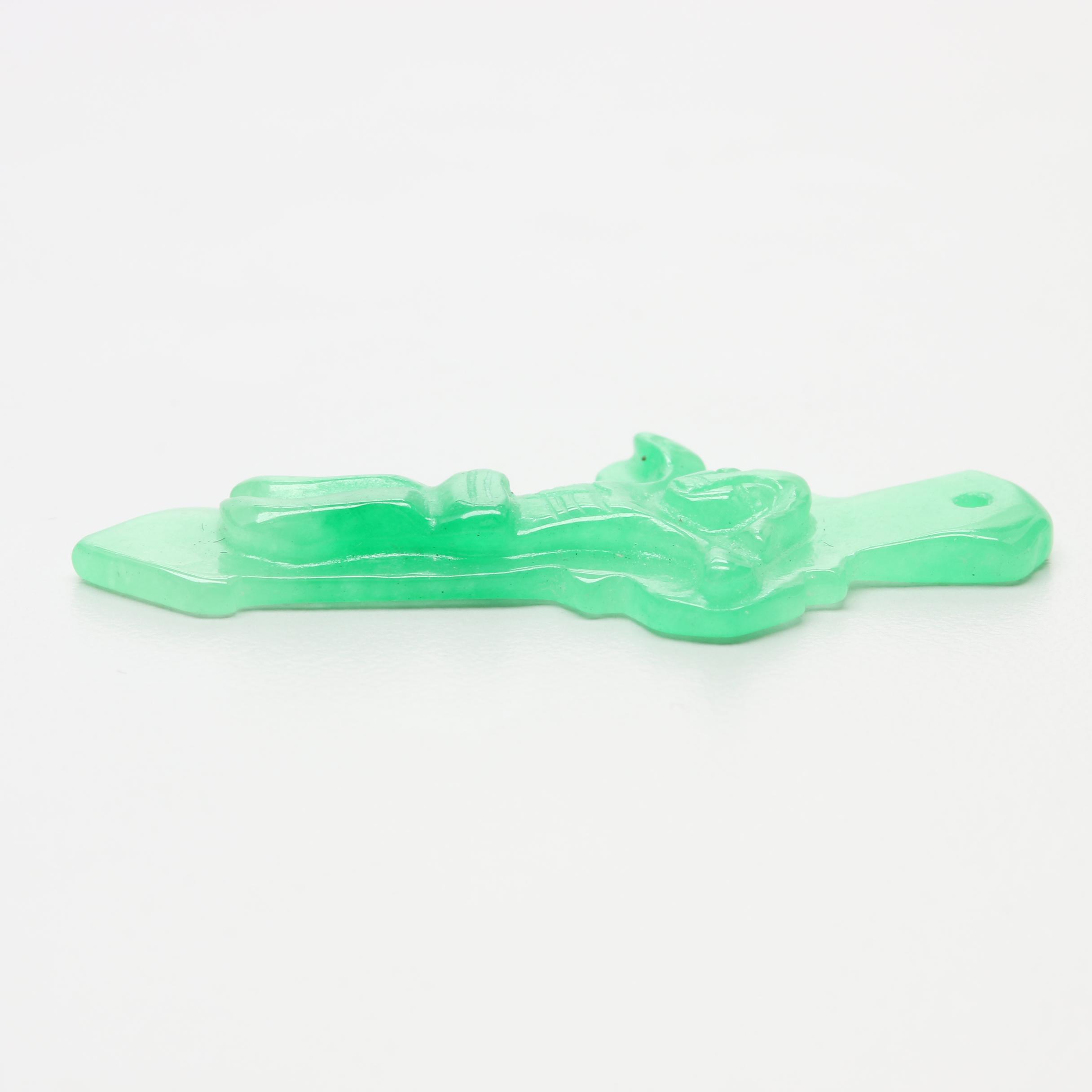 Loose 16.38 CT Carved Jadeite Cross