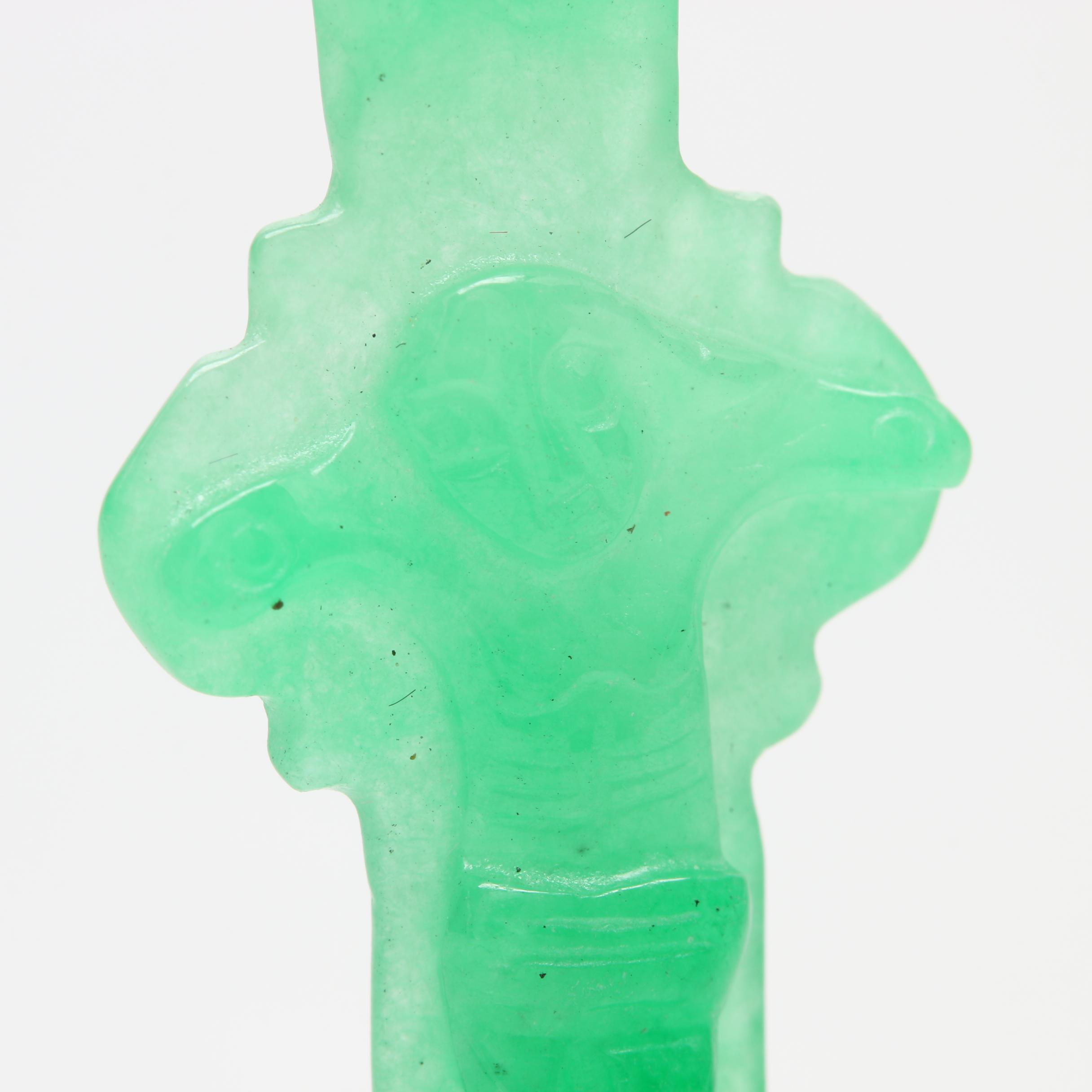 Loose 16.38 CT Carved Jadeite Cross