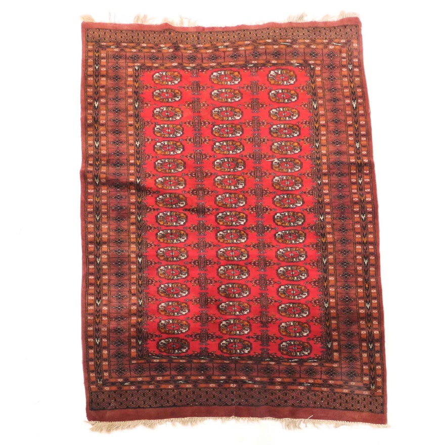 Finely Woven Bokhara Accent Rug