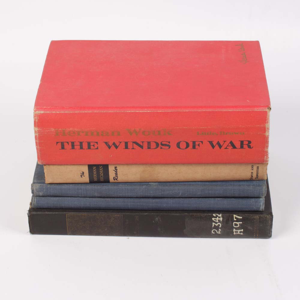 Collection of Vintage Books with Stand