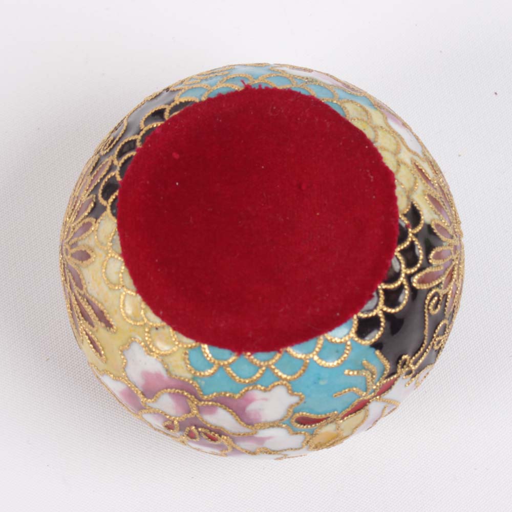 Chinese Cloisonne Vases and Paperweight