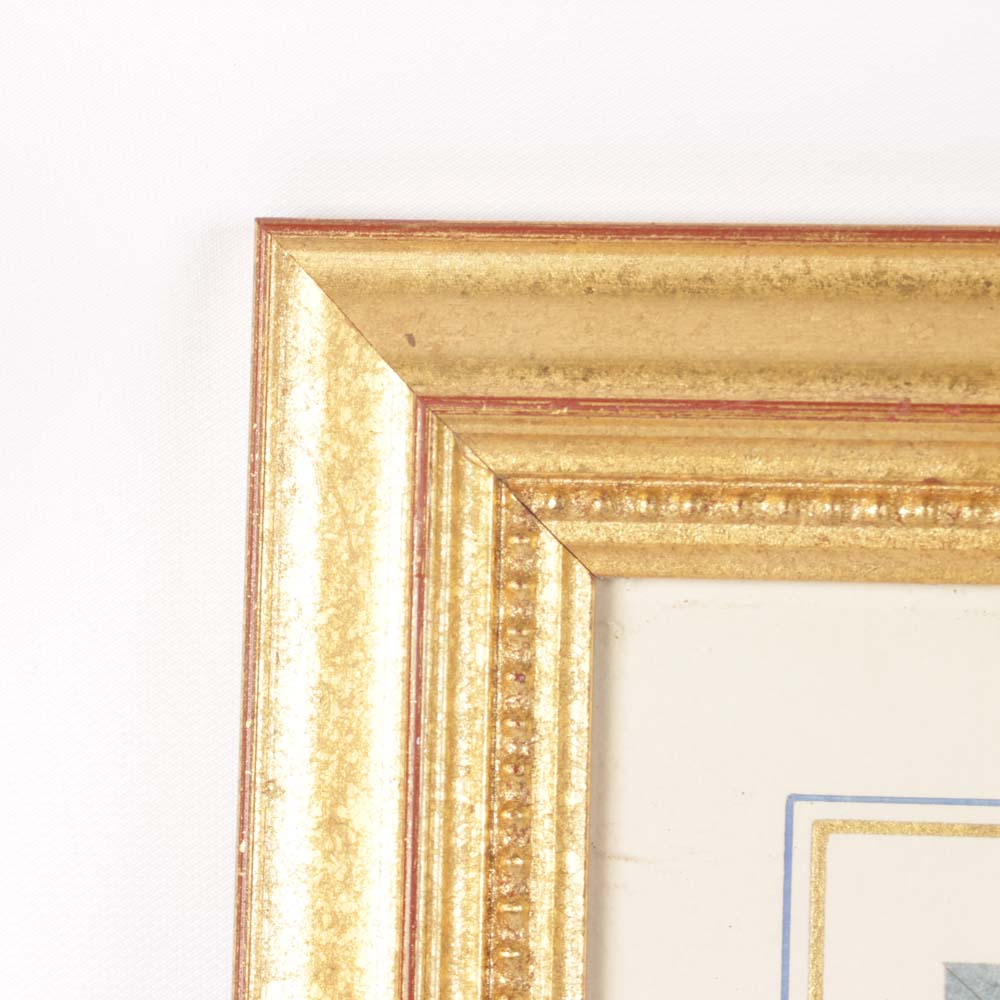 Pair of Vintage Hand Colored Lithographs