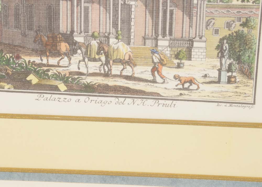 Pair of Vintage Hand Colored Lithographs