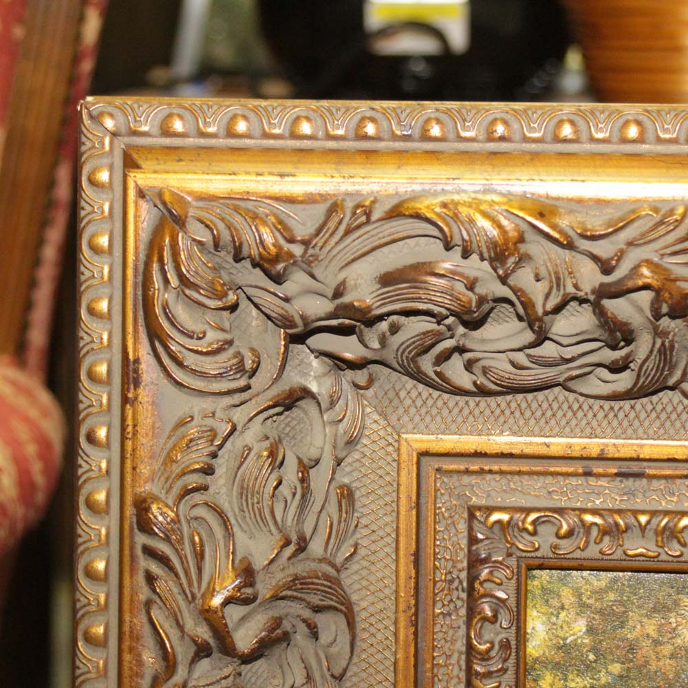 Embellished Landscape Offset Lithograph