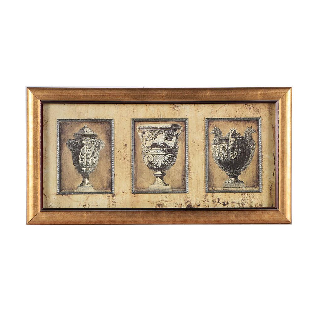 Offset Lithograph of Grecian Urns