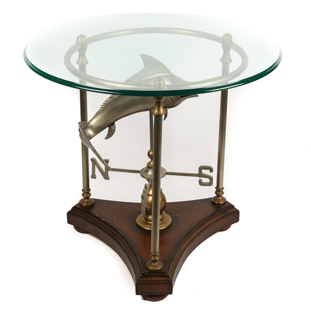 "Marlin Weathervane" Side Table from Thomasville's Ernest Hemingway Collection