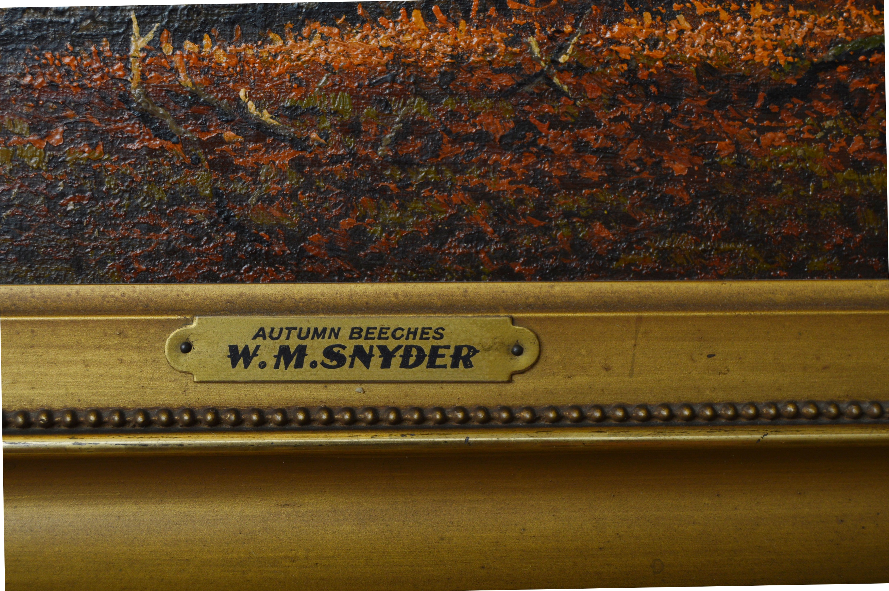 William McKendree Snyder Oil Painting "Autumn Beeches"