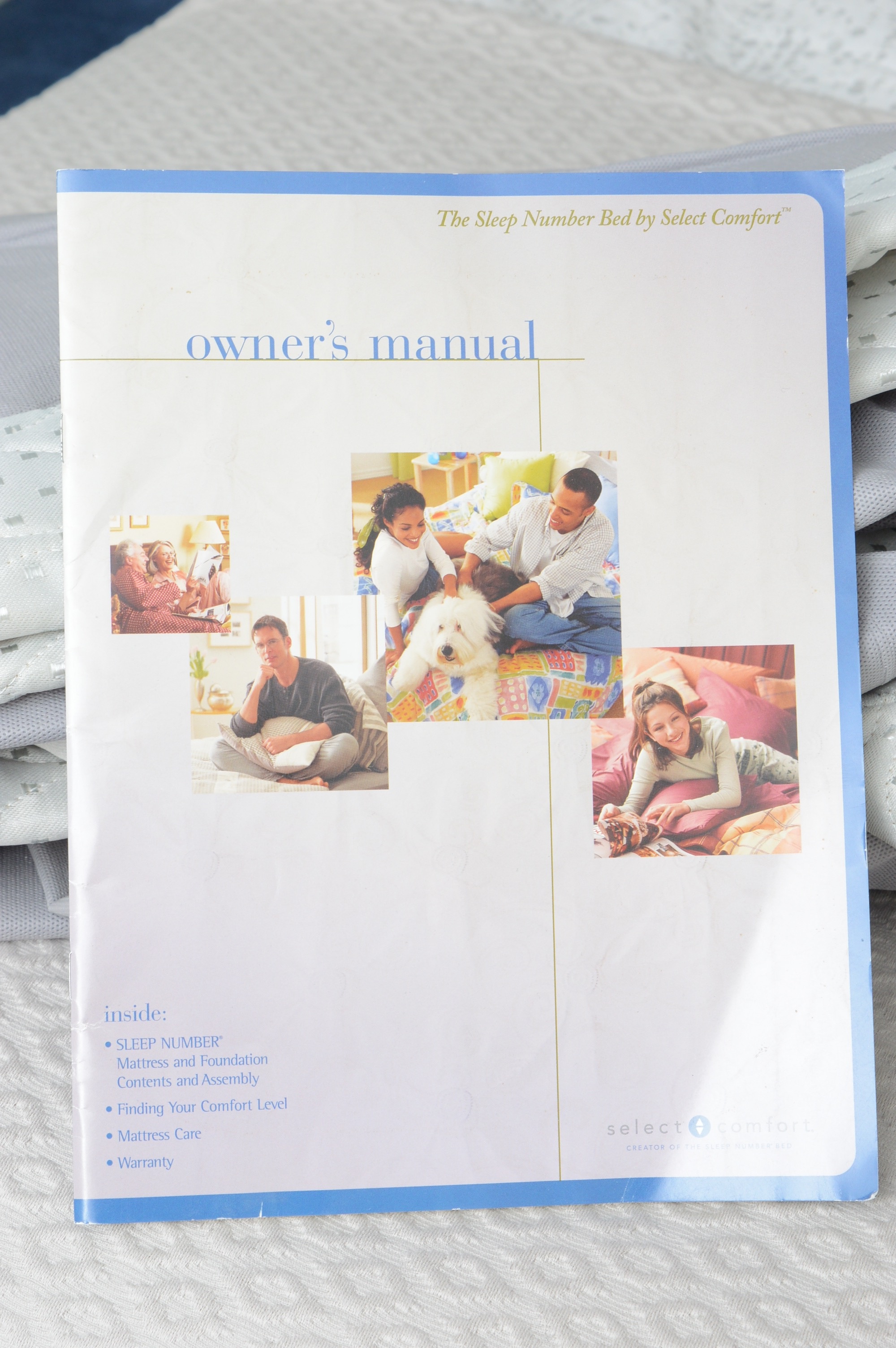 Queen Size Bed Frame with Sleep Number 300 Mattress and Bedding