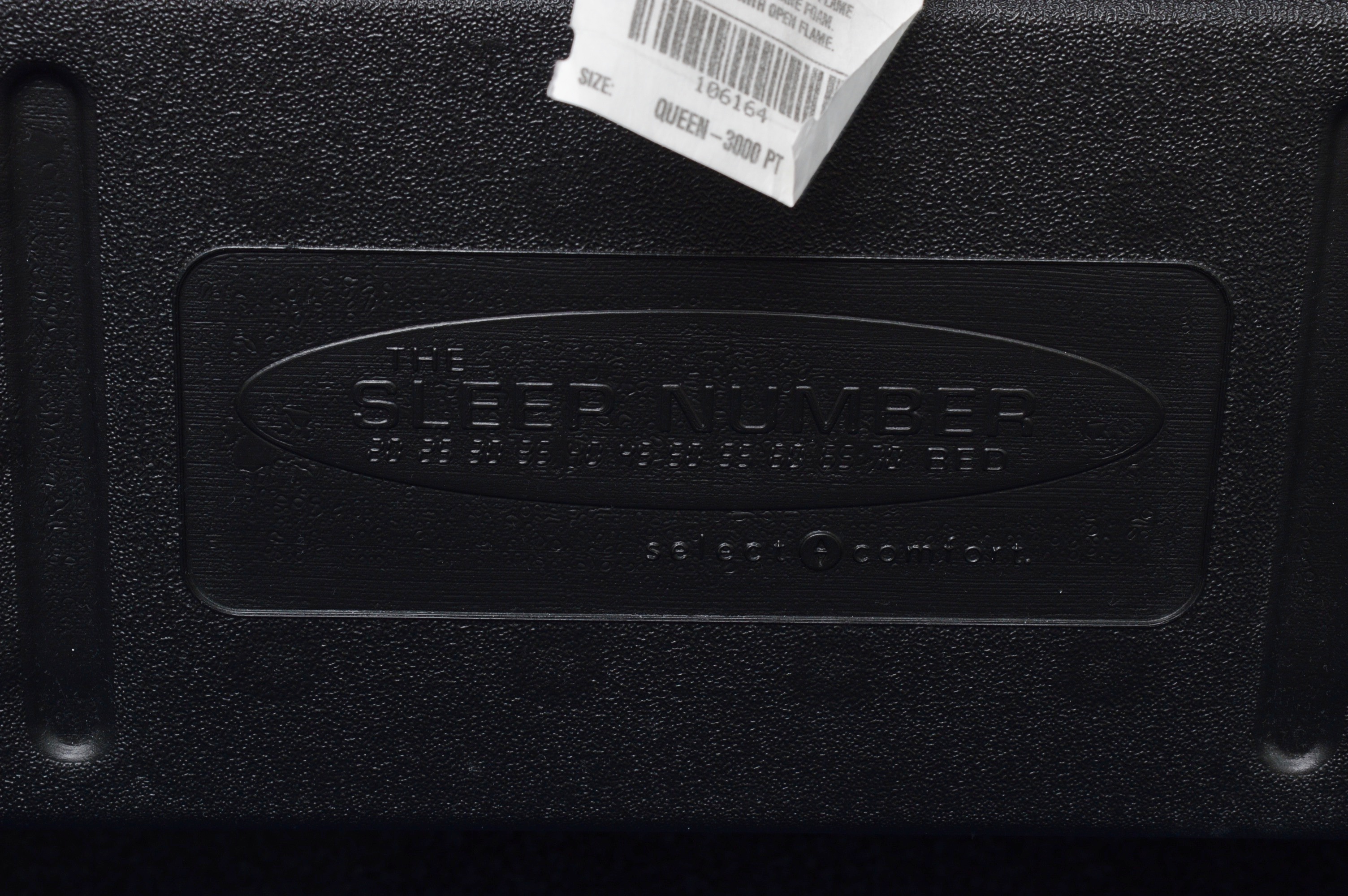 Queen Size Bed Frame with Sleep Number 300 Mattress and Bedding