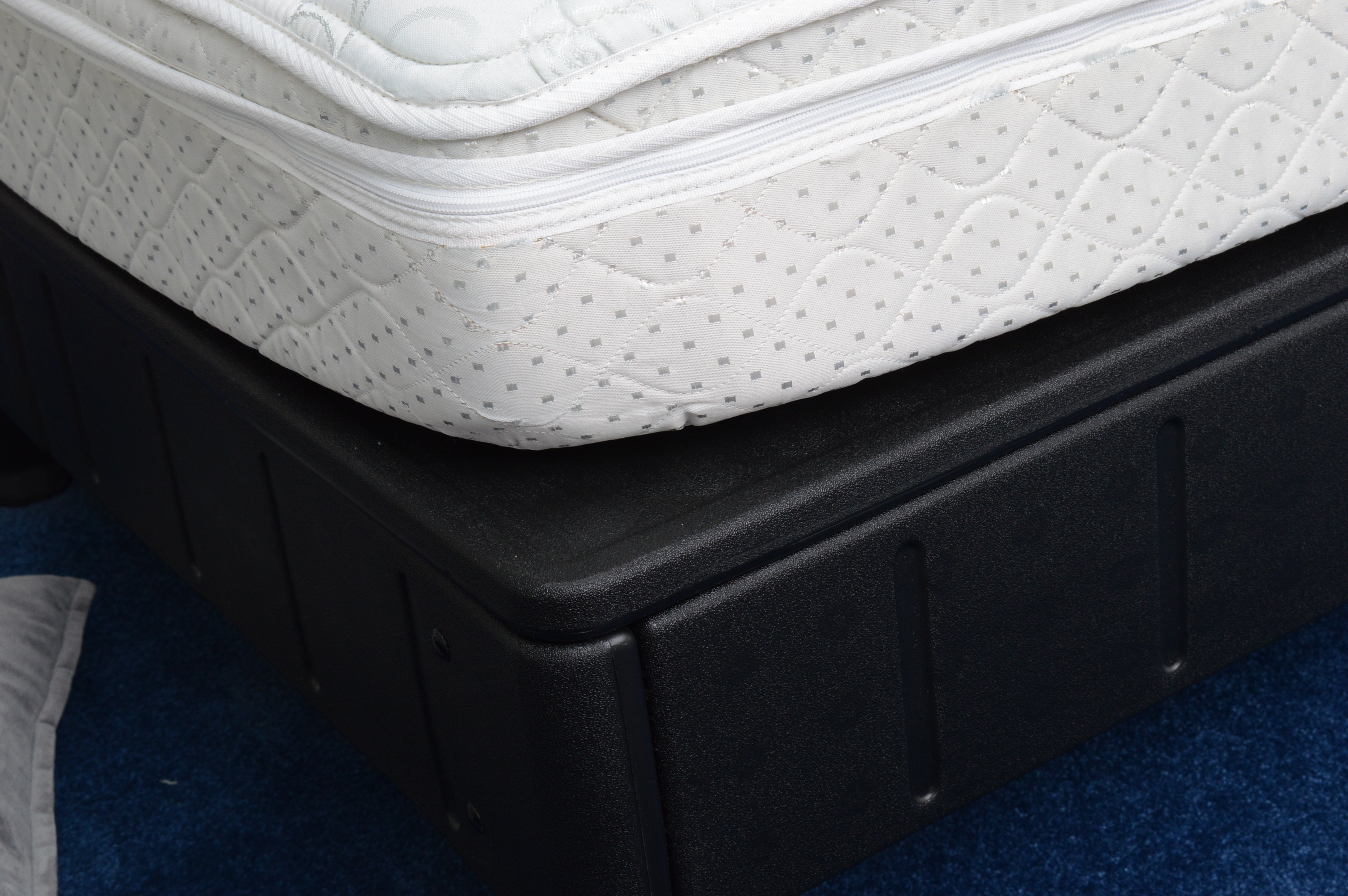 Queen Size Bed Frame with Sleep Number 300 Mattress and Bedding