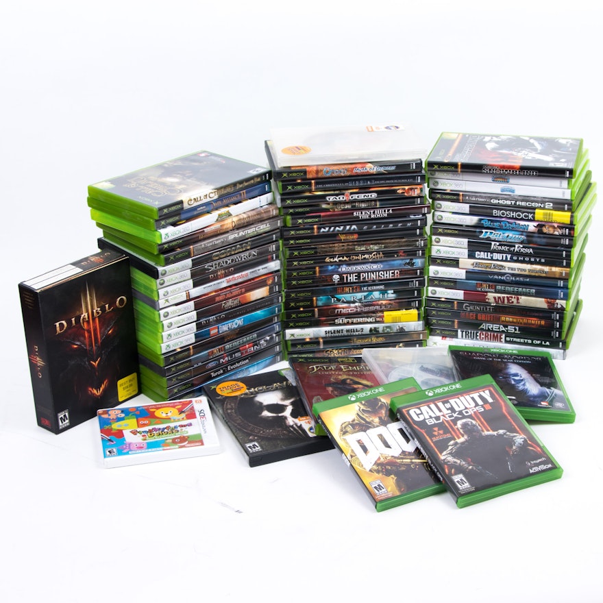 Assortment of Xbox One, 360, Original Games