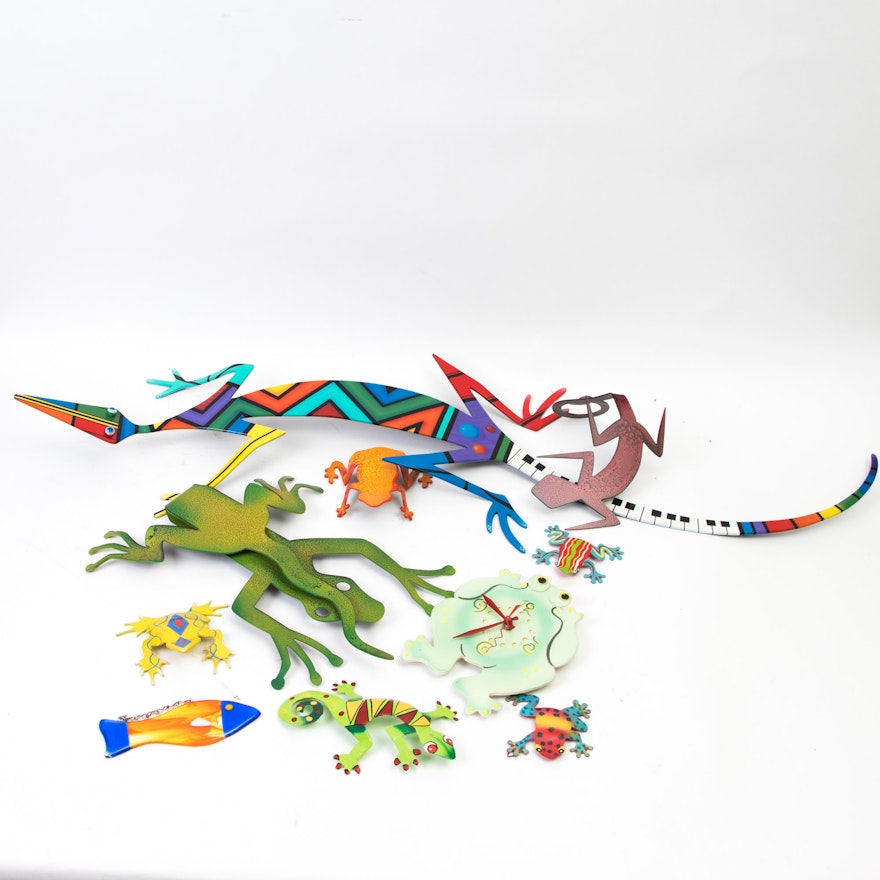Southwest Style Lizard and Frog Wall Art including Dan Day