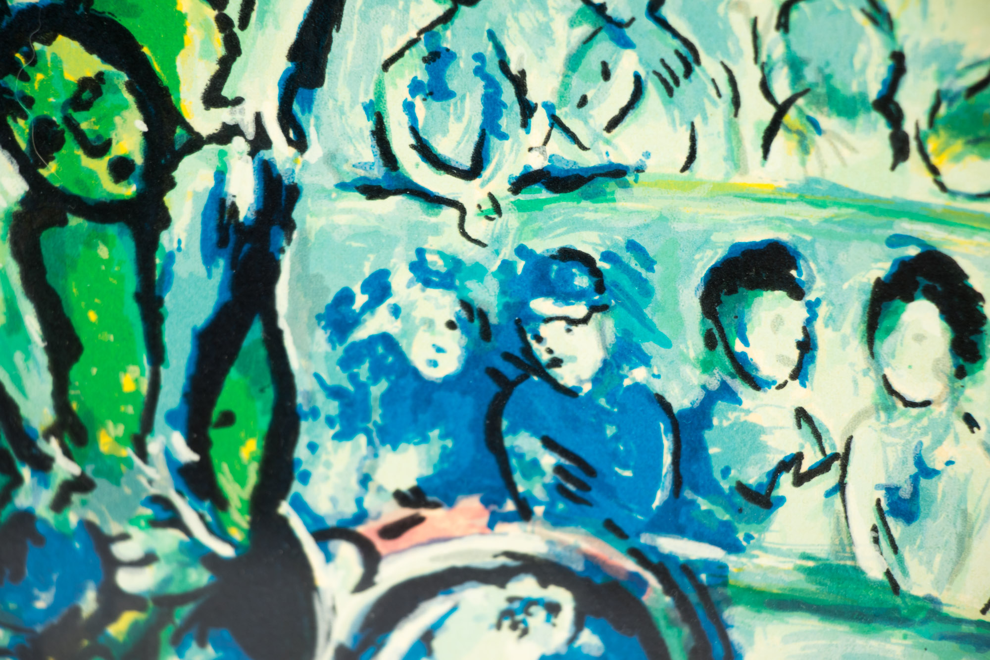 Lithograph after Marc Chagall "The Circus Musician"