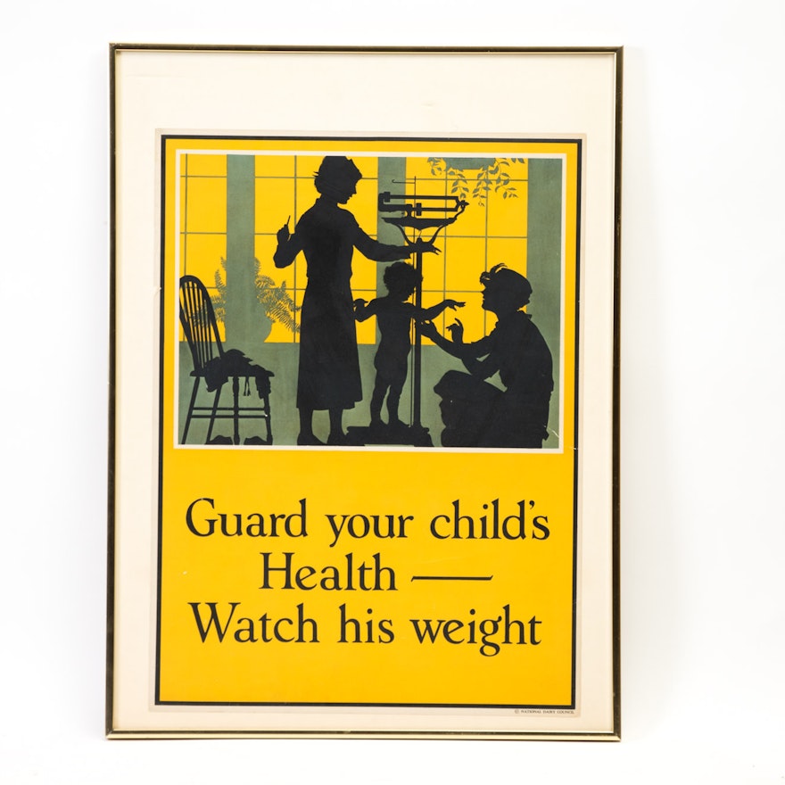 1920s National Dairy Association Advertising Poster