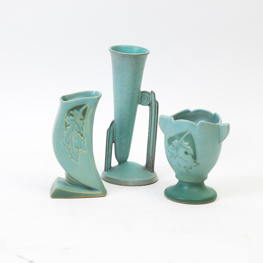 Roseville "Silhouette" and "Moderne" Pattern Vases