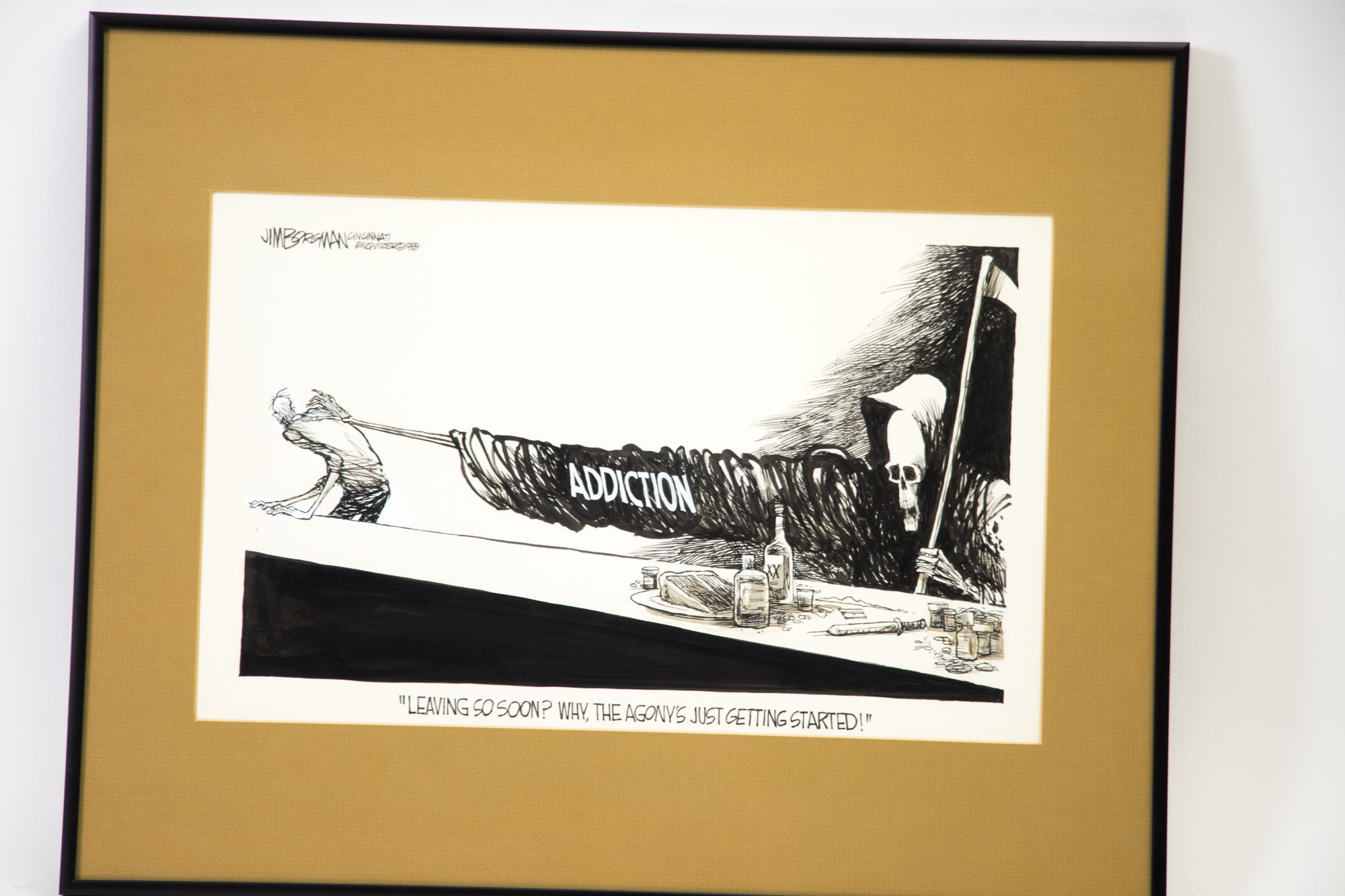 Jim Borgman Original 1989 Ink Cartoon Illustration Prototype