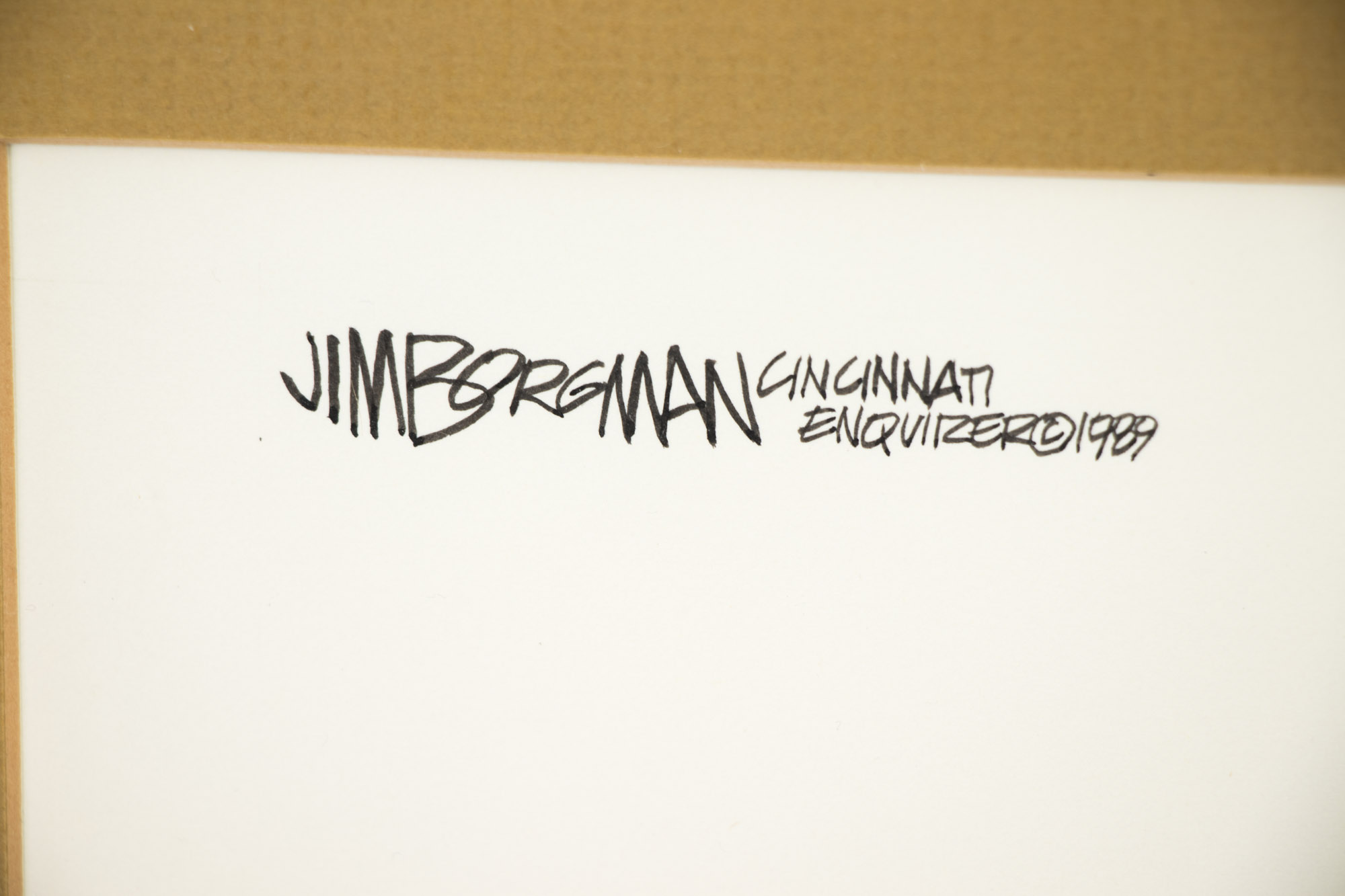 Jim Borgman Original 1989 Ink Cartoon Illustration Prototype