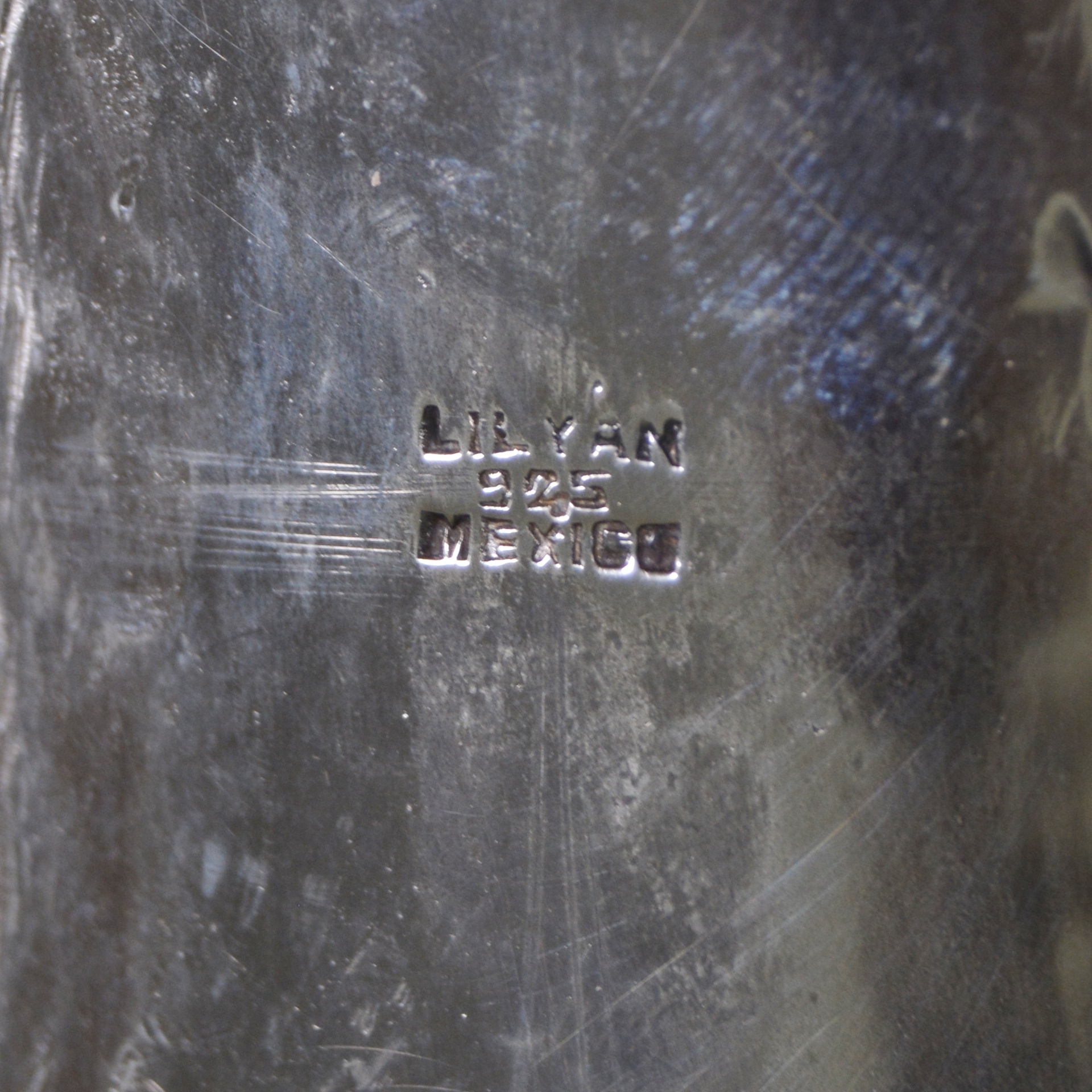 Mexican Silversmith Lilyan Sterling Silver Oval Platter