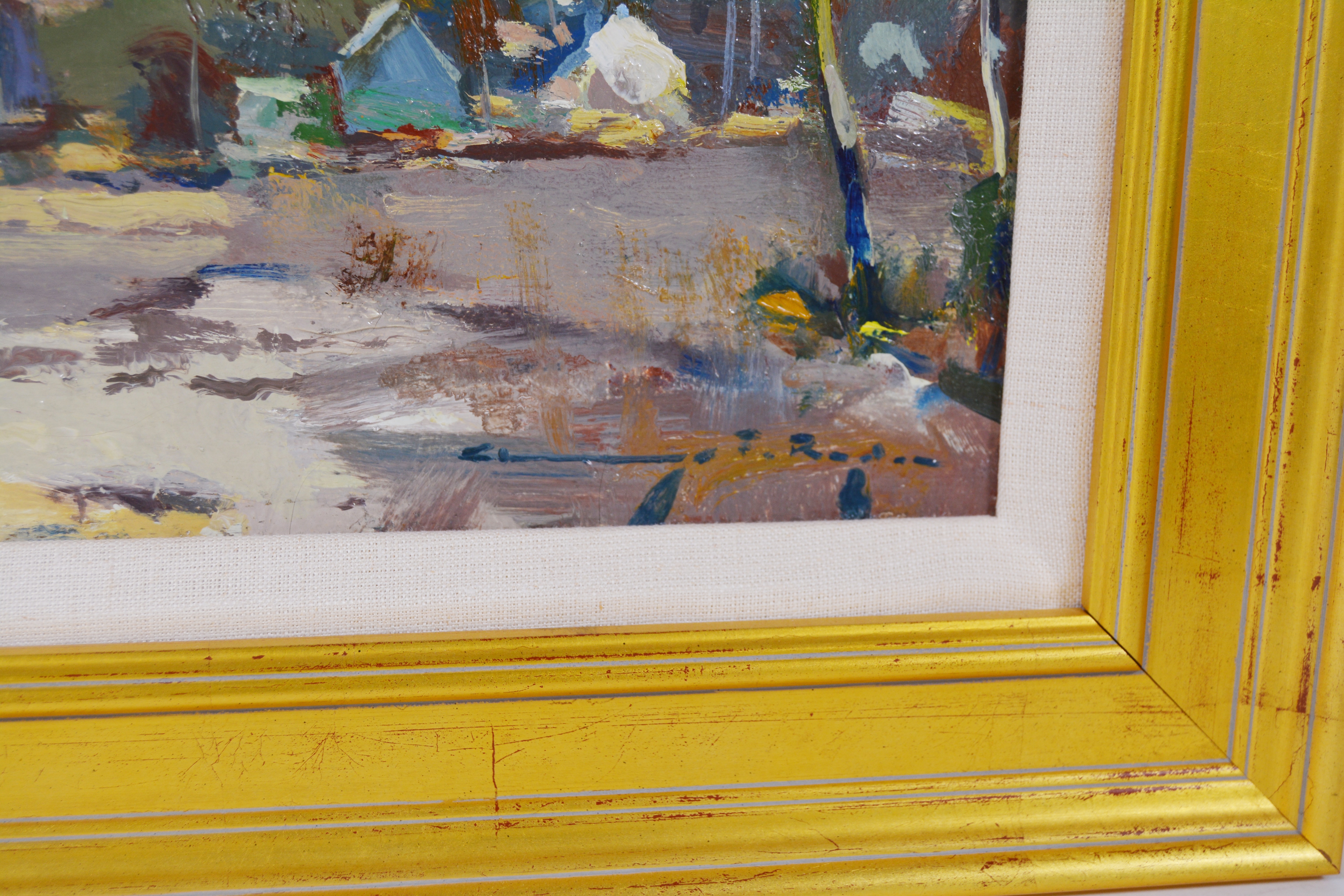 Chauncey Foster Ryder Oil Painting of Village Landscape