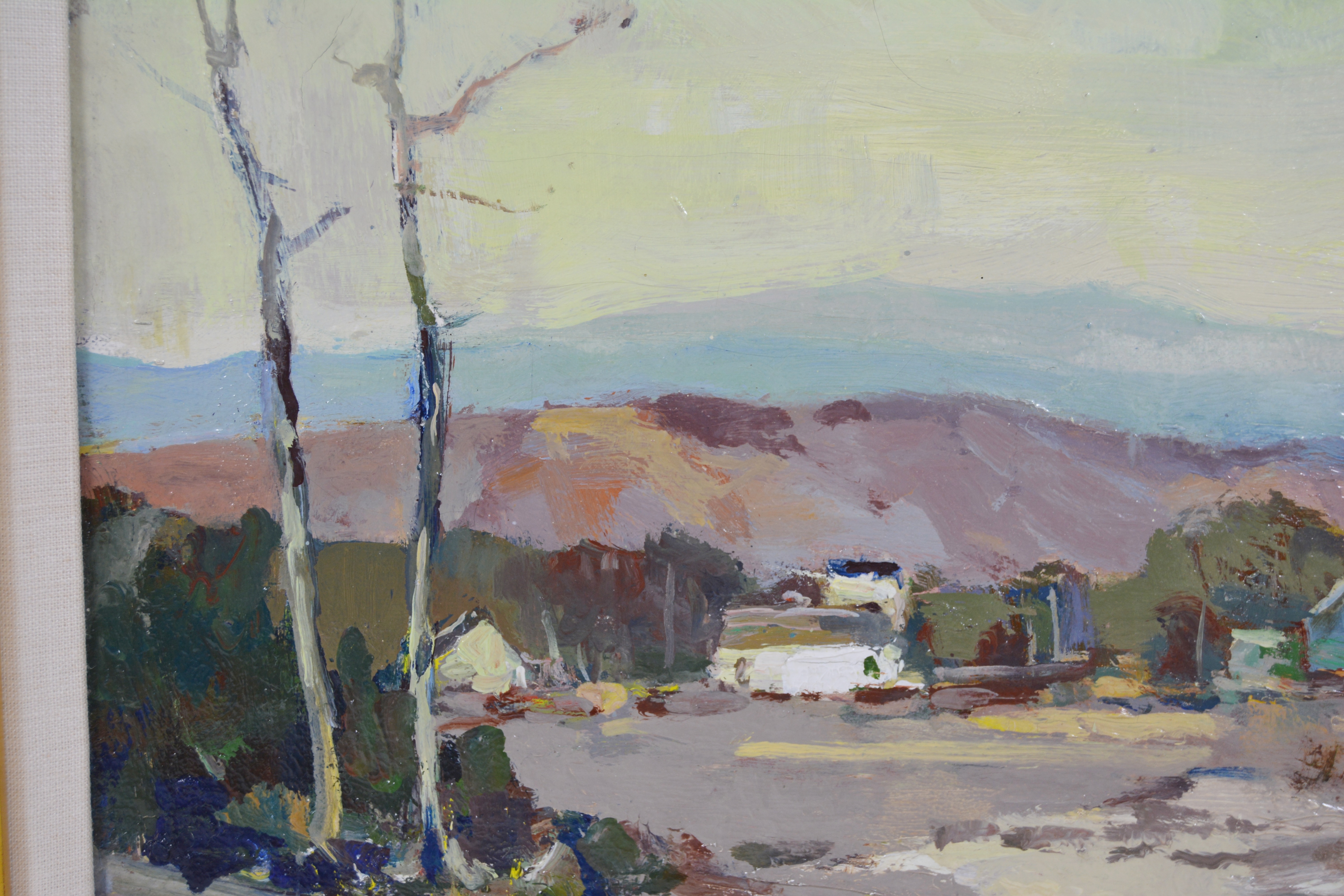 Chauncey Foster Ryder Oil Painting of Village Landscape