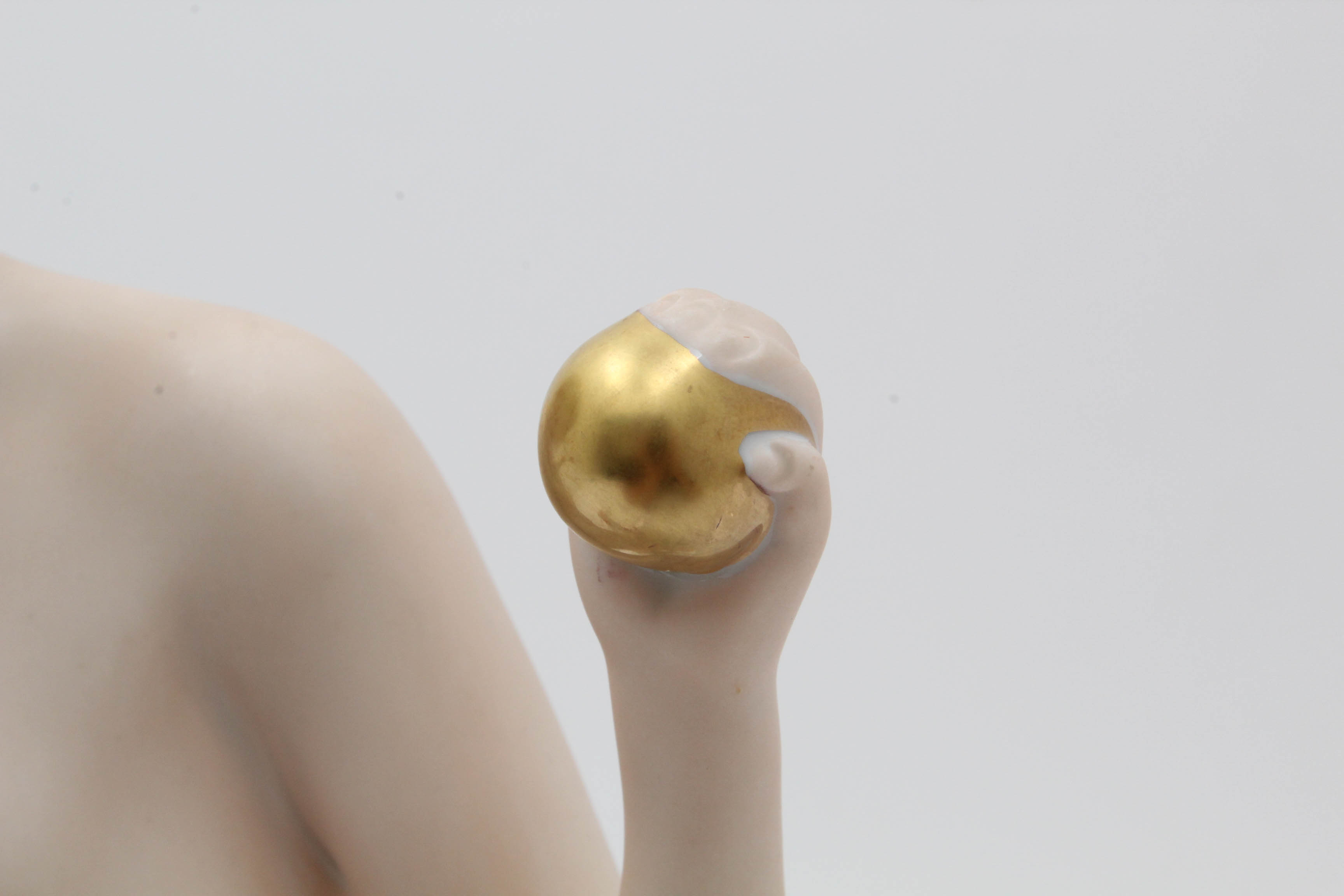 Royal Dux Bohemia Nude Lady with Borzoi Figurine