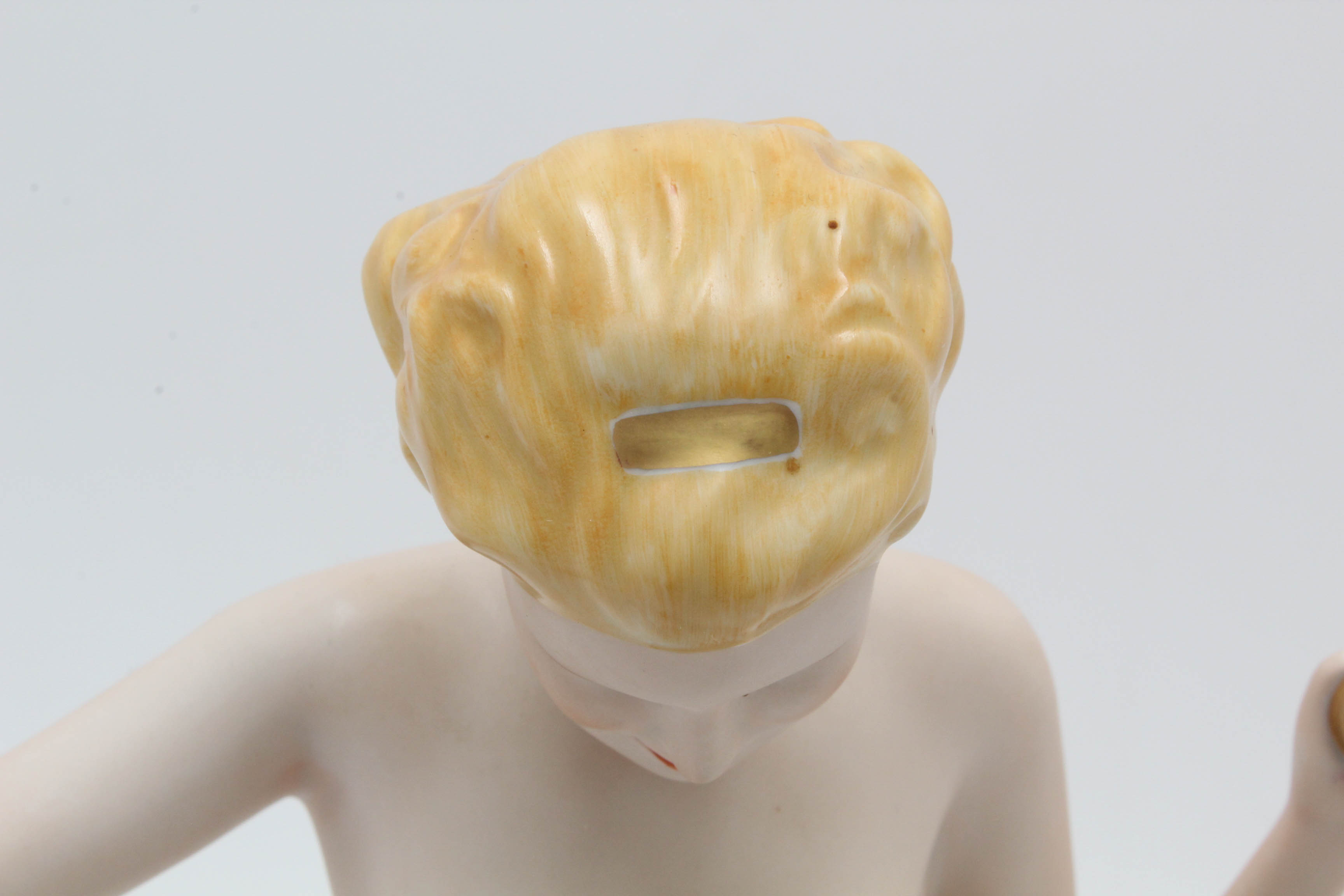 Royal Dux Bohemia Nude Lady with Borzoi Figurine