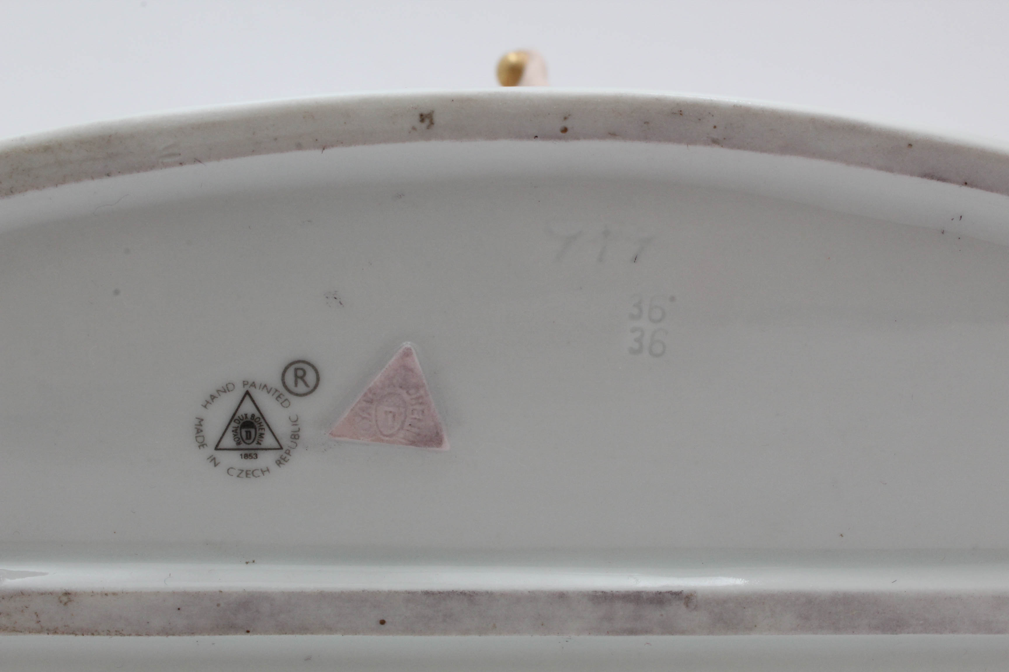 Royal Dux Bohemia Nude Lady with Borzoi Figurine