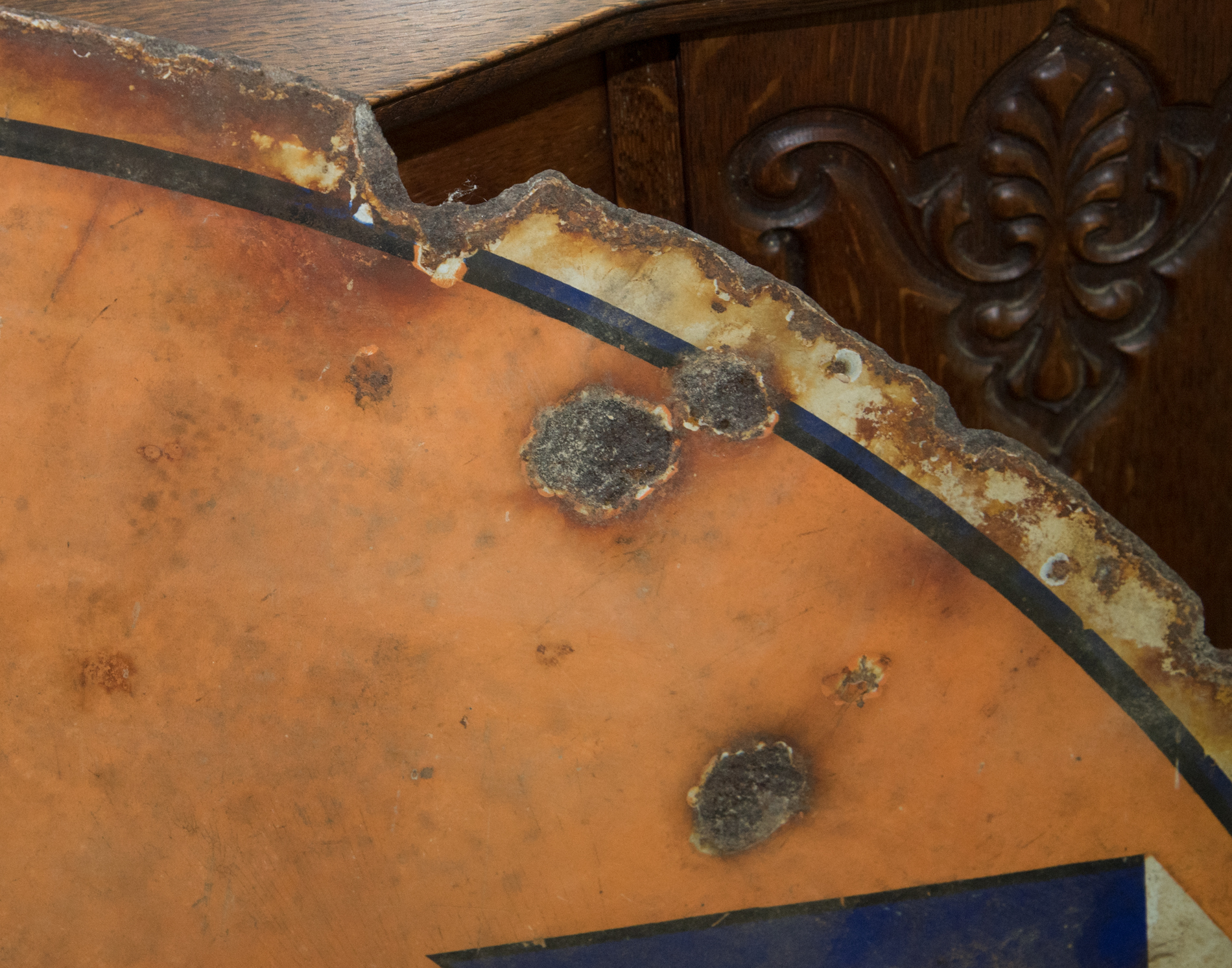 Vintage Double Sided Gulf Sign