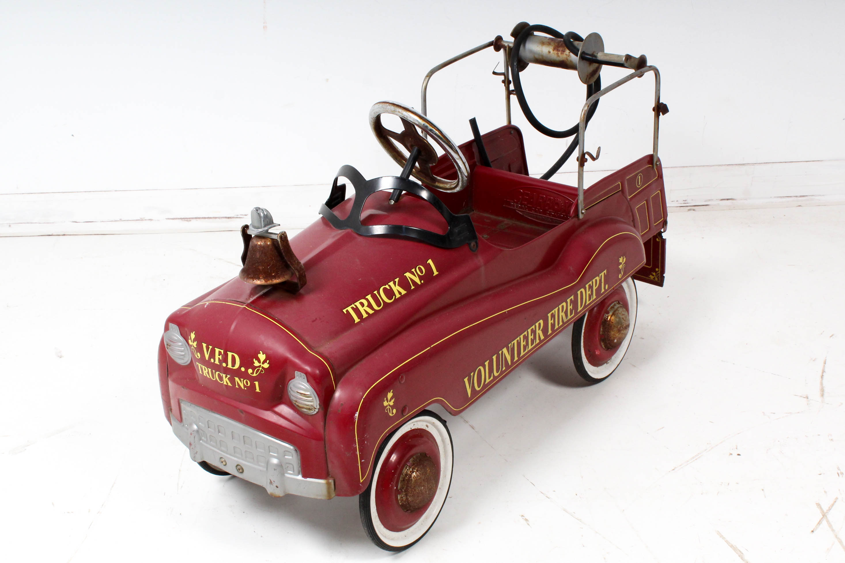 Vintage Gearbox Fire Truck Pedal Car