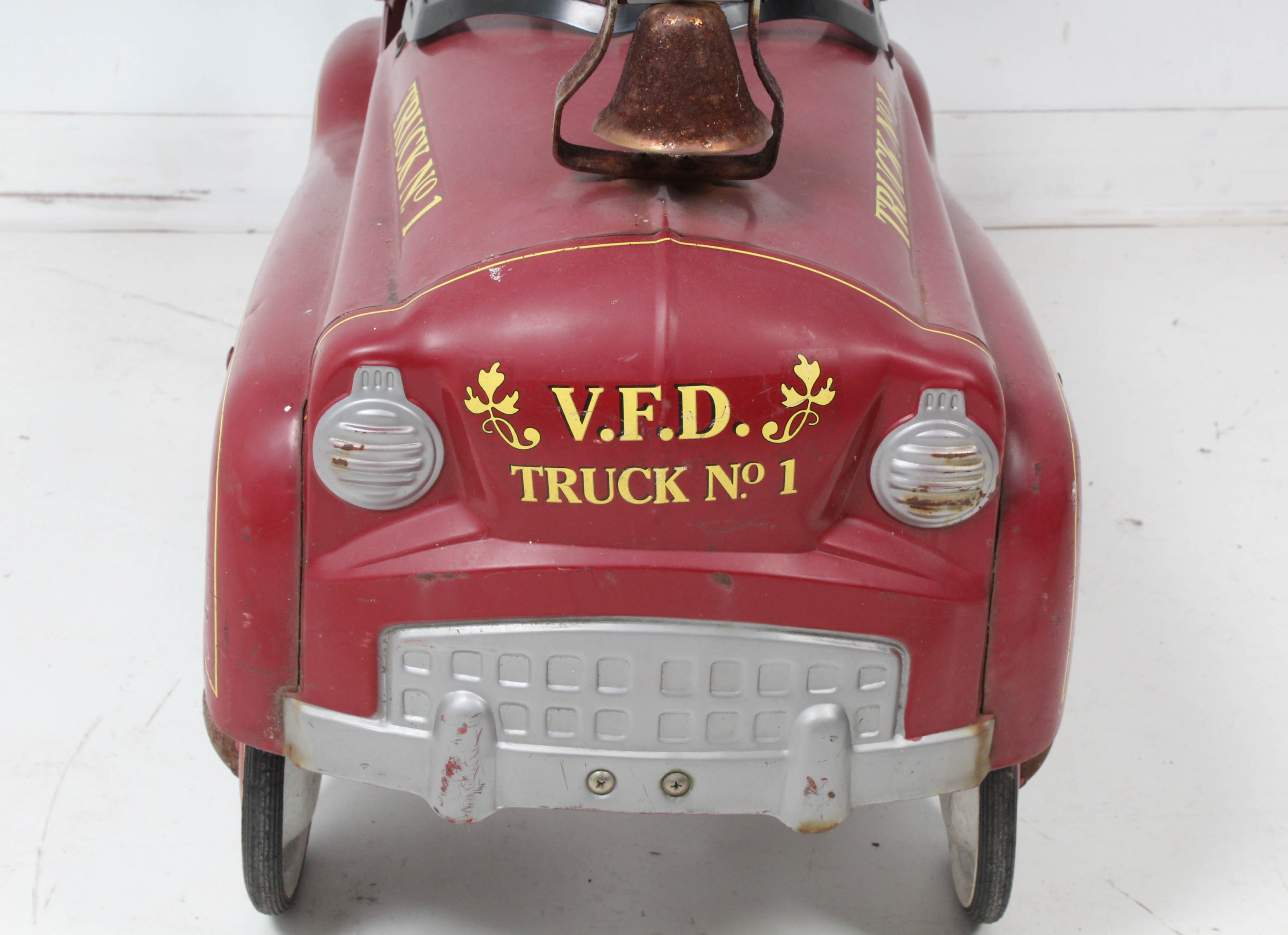 Vintage Gearbox Fire Truck Pedal Car